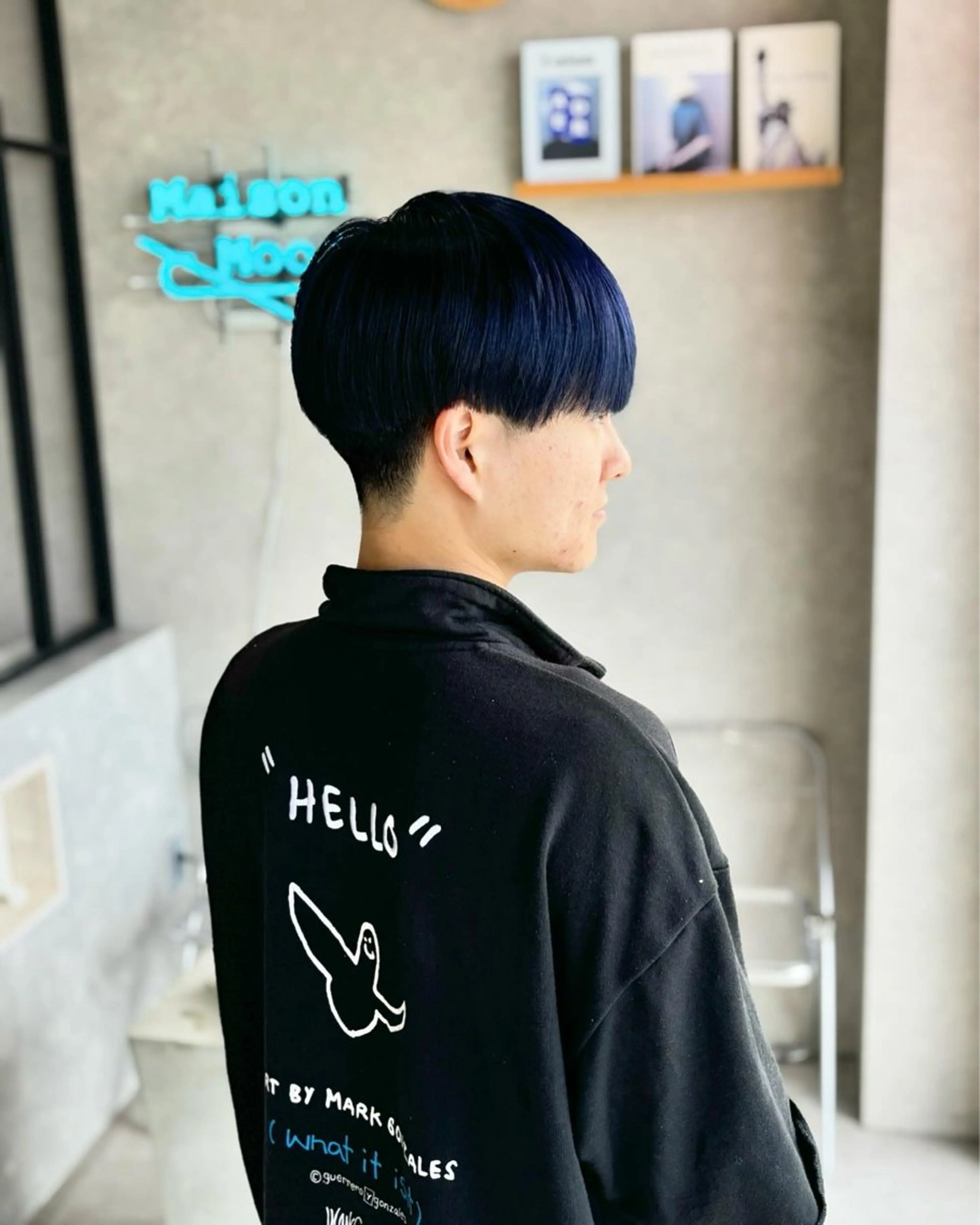 ショート カラー メンズ センターパート メンズハイトーン マッシュウルフ マッシュ メンズパーマ カット ヘアカラー トリートメント 長谷川 湧のヘアスタイル
