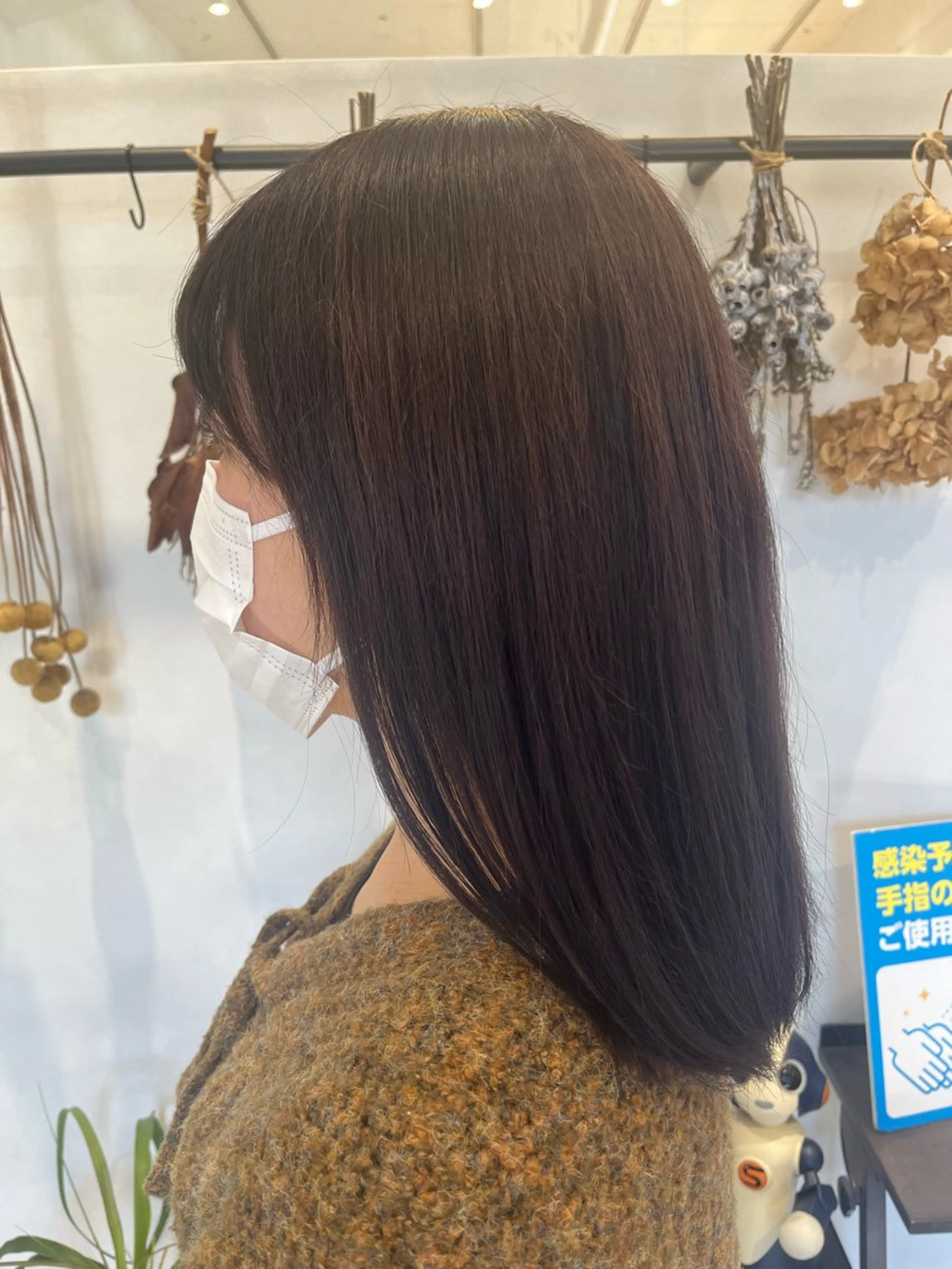 ミディアム ラベンダーブラウン ヘアカラー たかしま あさひのヘアスタイル
