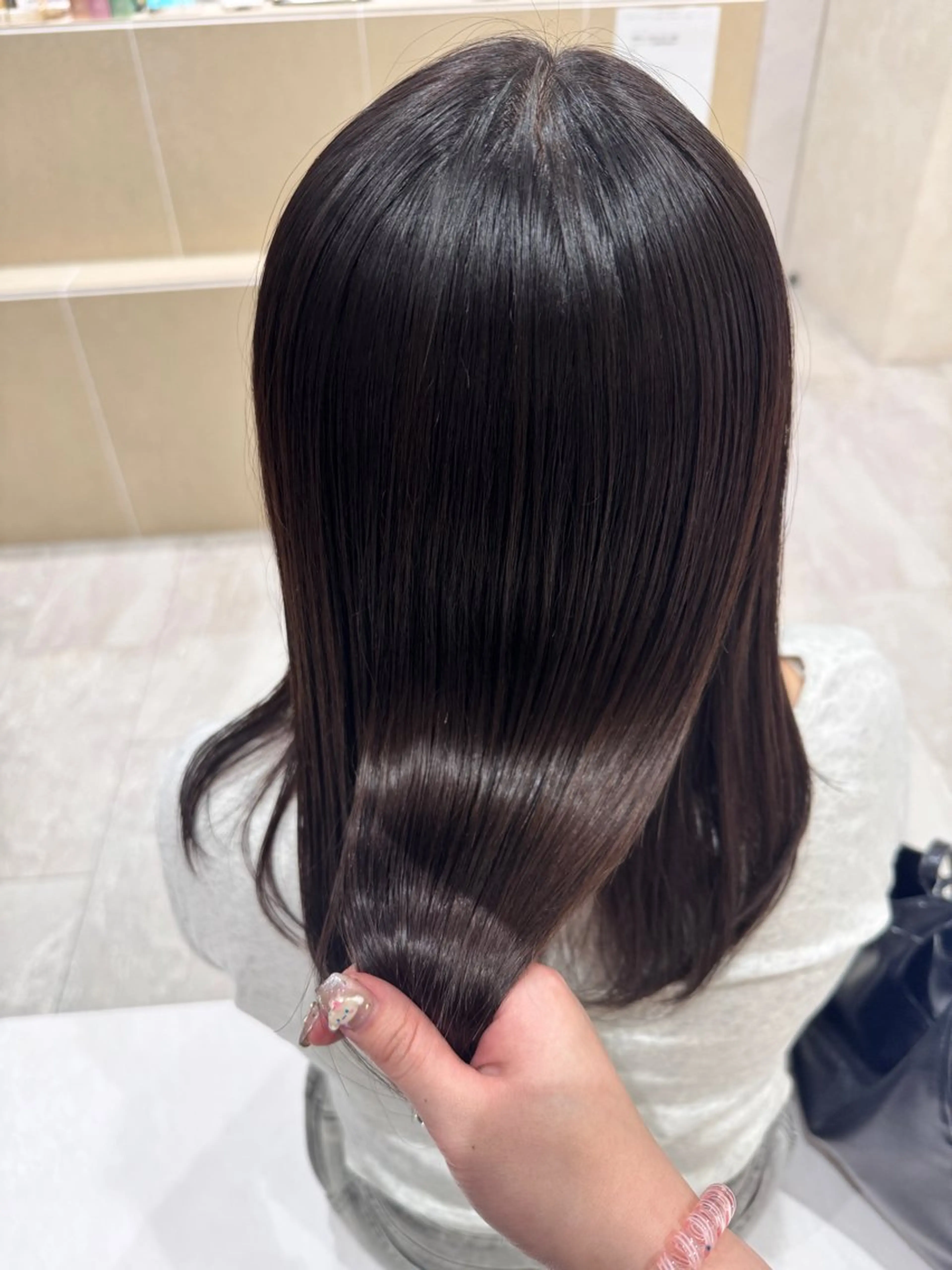 セミロング カラー ブリーチ ブラウンカラー ナチュラルブラウン ヘアカラー トリートメント sakura❀/板橋 モデル募集中🪄︎︎のヘアスタイル