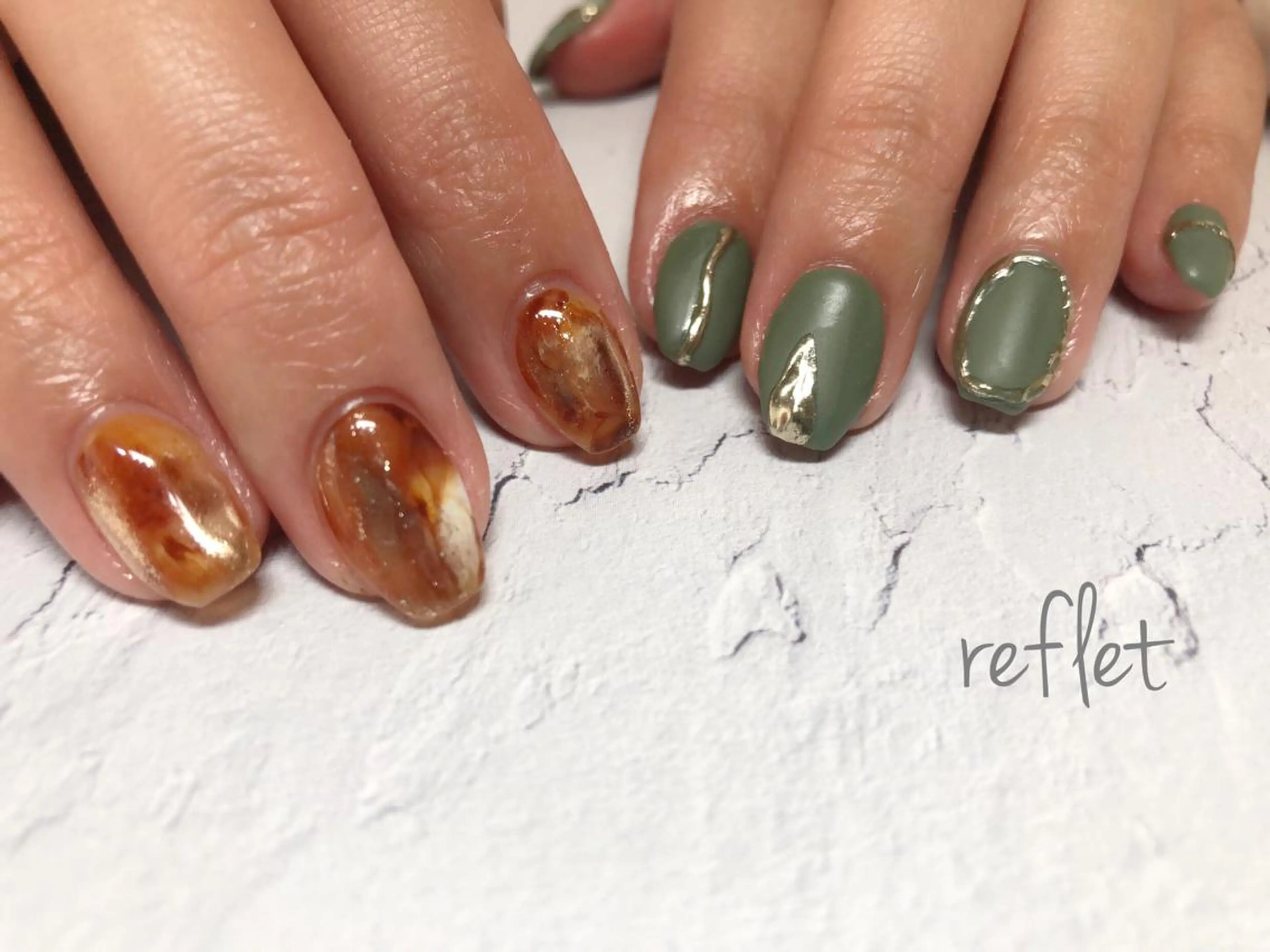 ネイル ニュアンスネイル ハンドネイル reflet nailのネイルデザイン