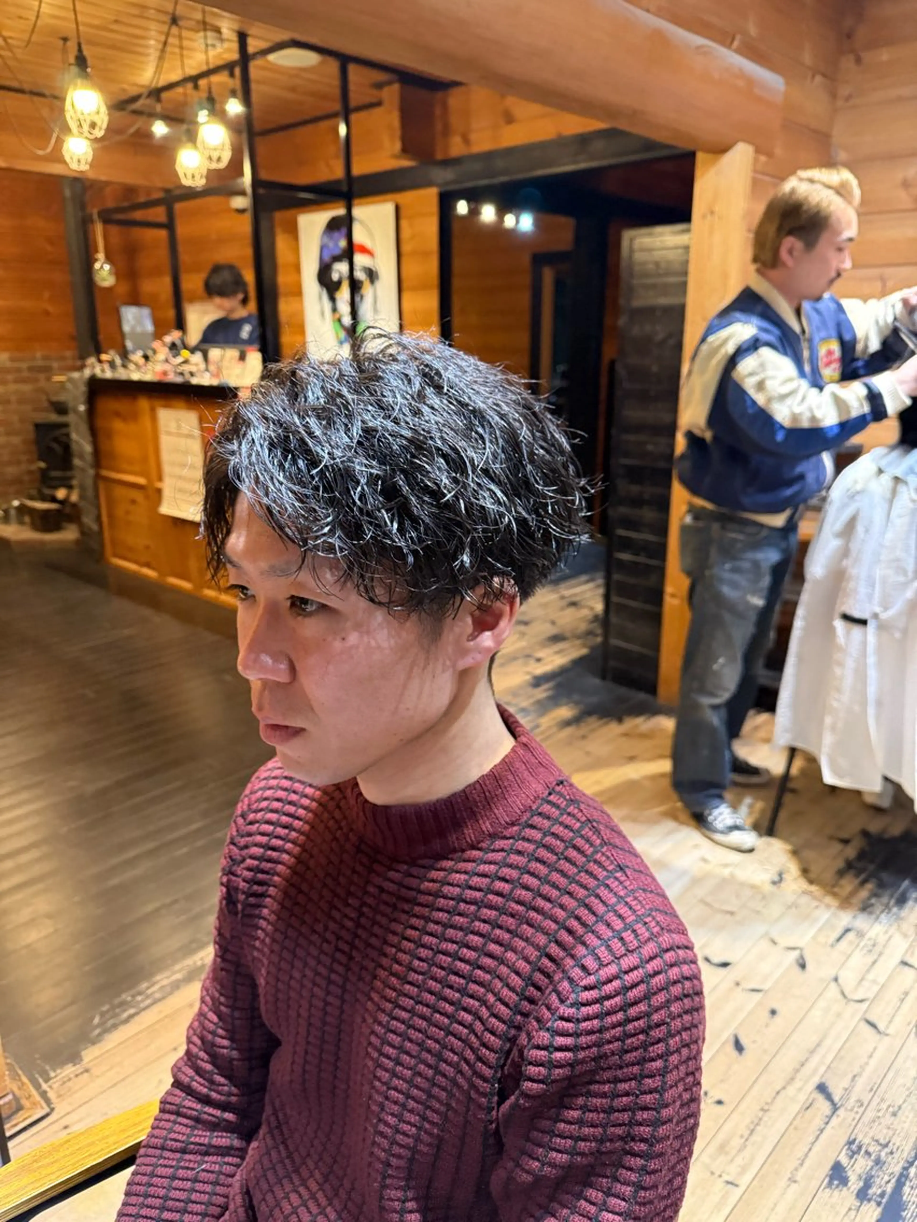 パーマ メンズ 古賀 雄大のヘアスタイル