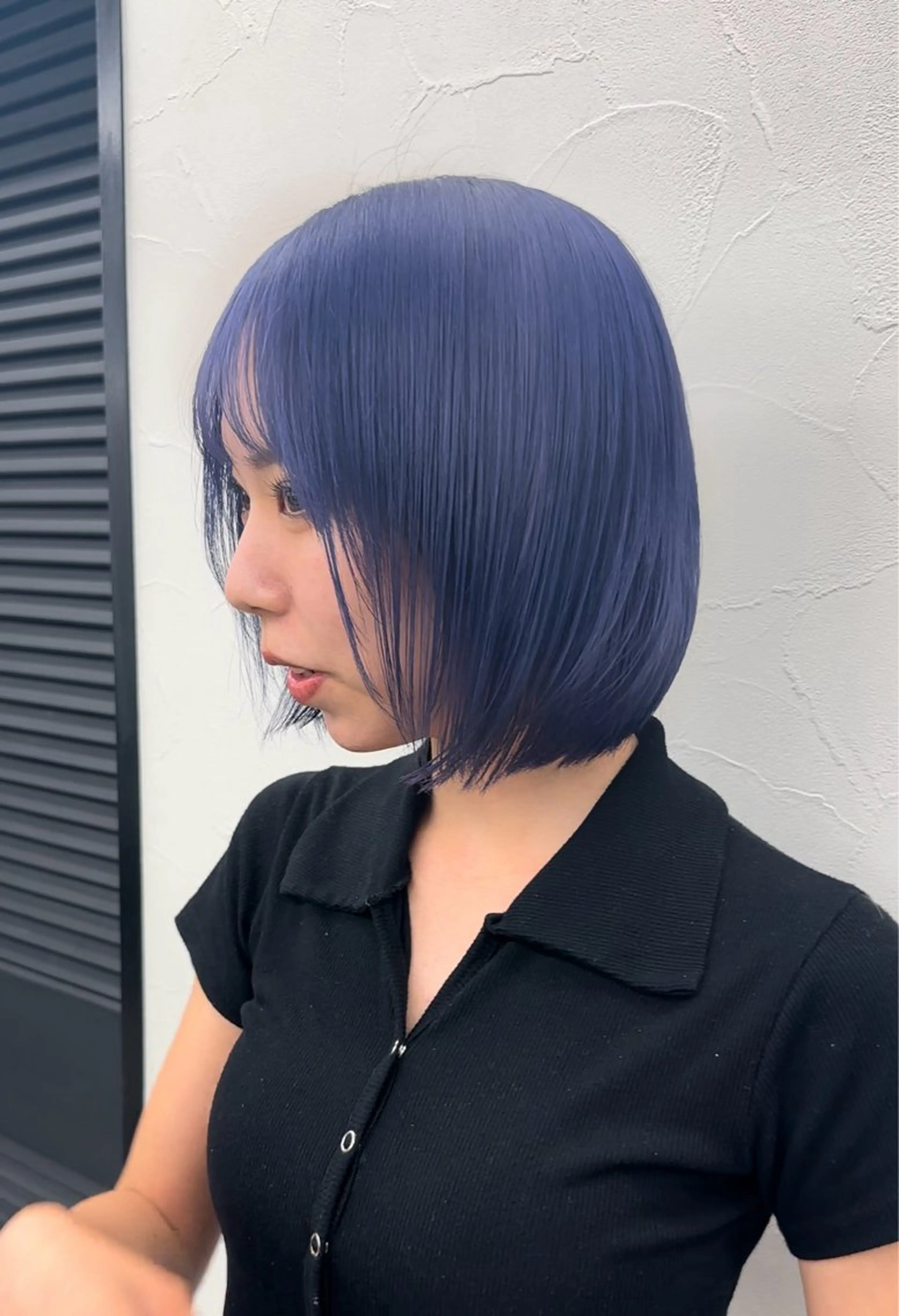 ミディアム カラー ミディアムパーマ ブリーチ ブルーカラー ブルーラベンダー ケアブリーチ カット ヘアカラー トリートメント 髪質改善/レイヤー/ 艶髪🎀ayaneのヘアスタイル