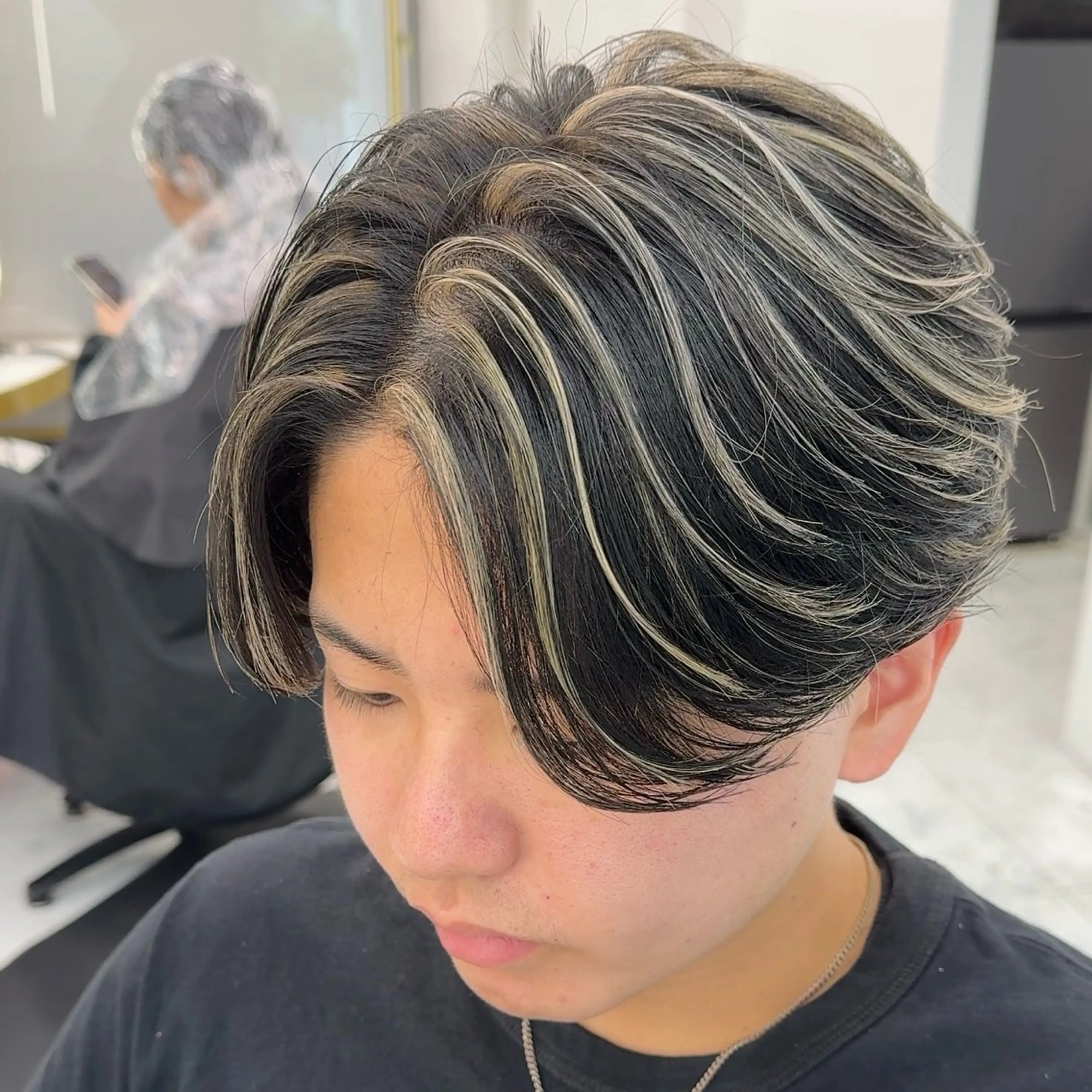 カラー メンズ カット ヘアカラー トリートメント メンズカット ‪‪/メッシュのヘアスタイル