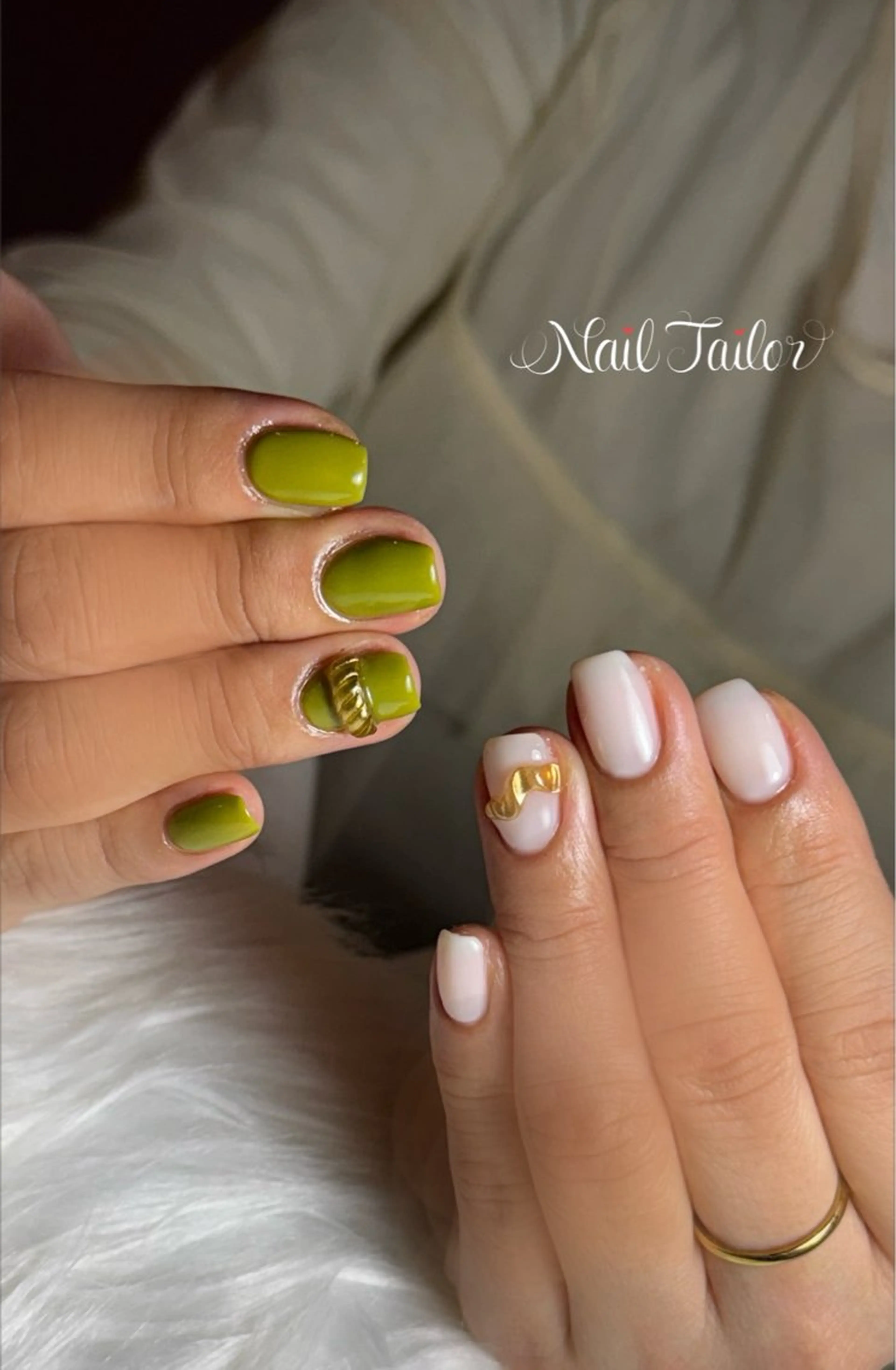 ネイル ピスタチオネイル ショートネイル スクエアネイル ハンドネイル 〜Nail Tailor〜　ネイルテイラー所属・NailTailor ネイルテイラーのネイルデザイン