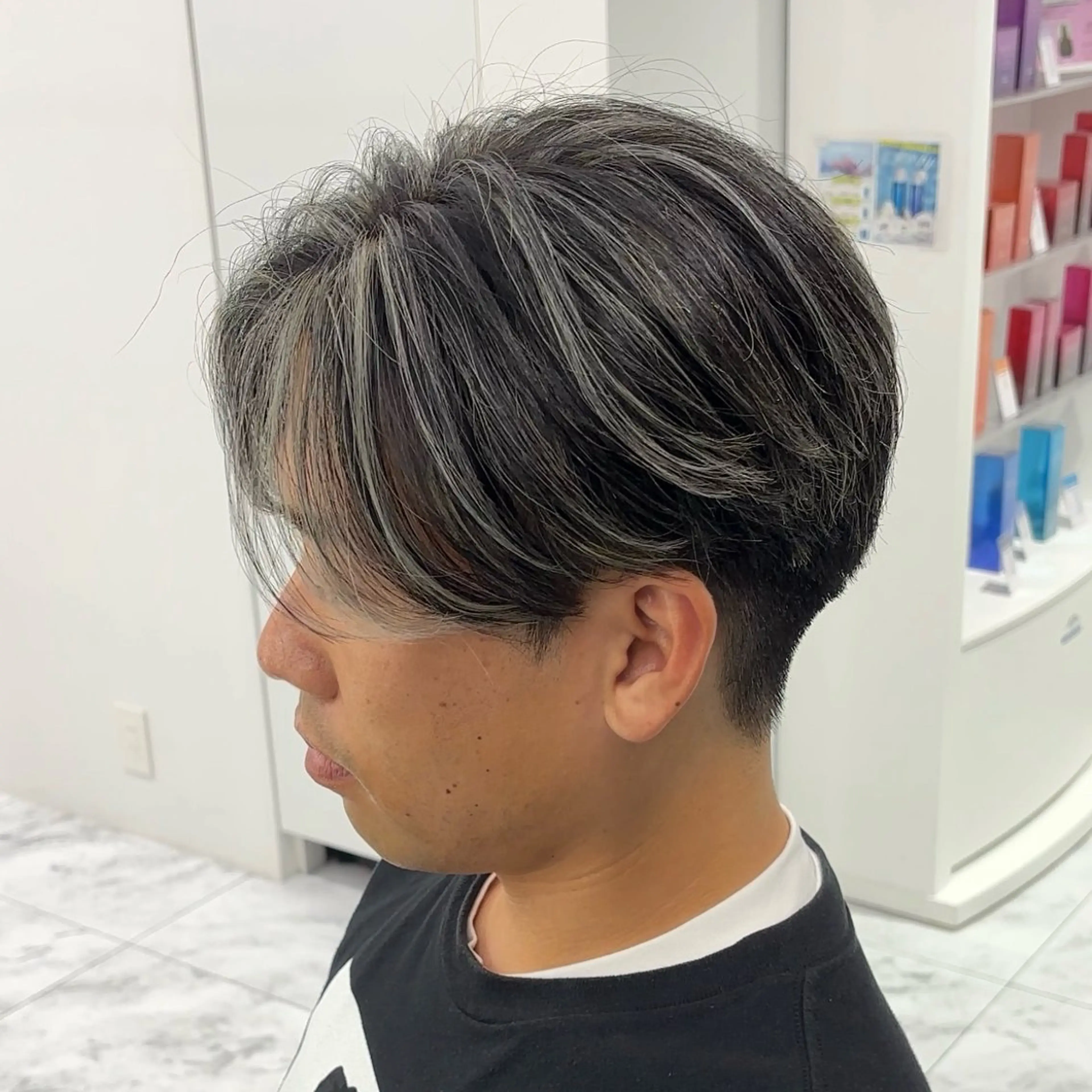 カラー メンズ カット ヘアカラー トリートメント メンズカット ‪‪/メッシュのヘアスタイル