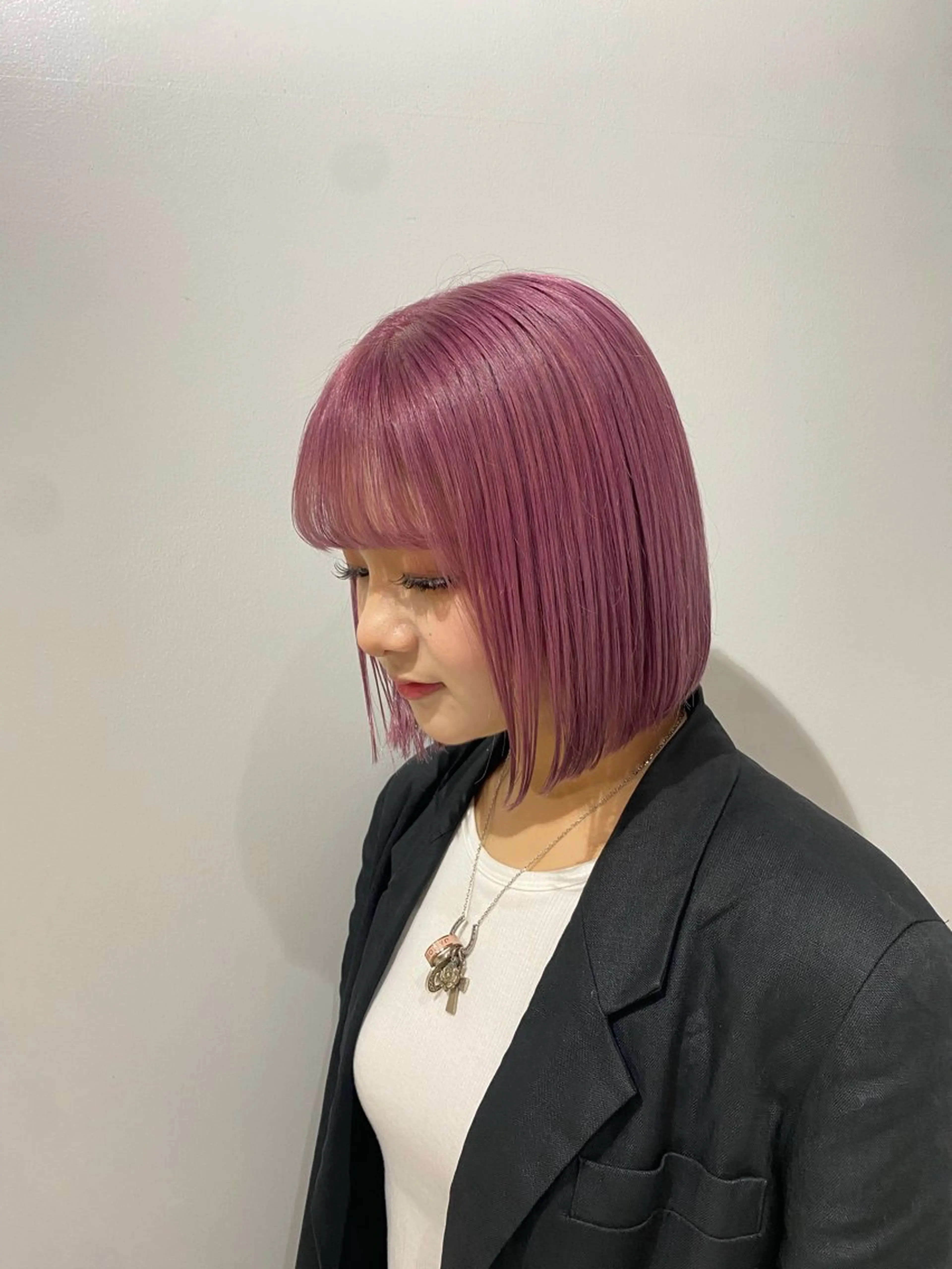 ショート カラー ブリーチ ケアブリーチ ラベンダーカラー ラベンダーピンク ピンクカラー カット ヘアカラー トリートメント Riganuts池袋 Hayato✂︎のヘアスタイル