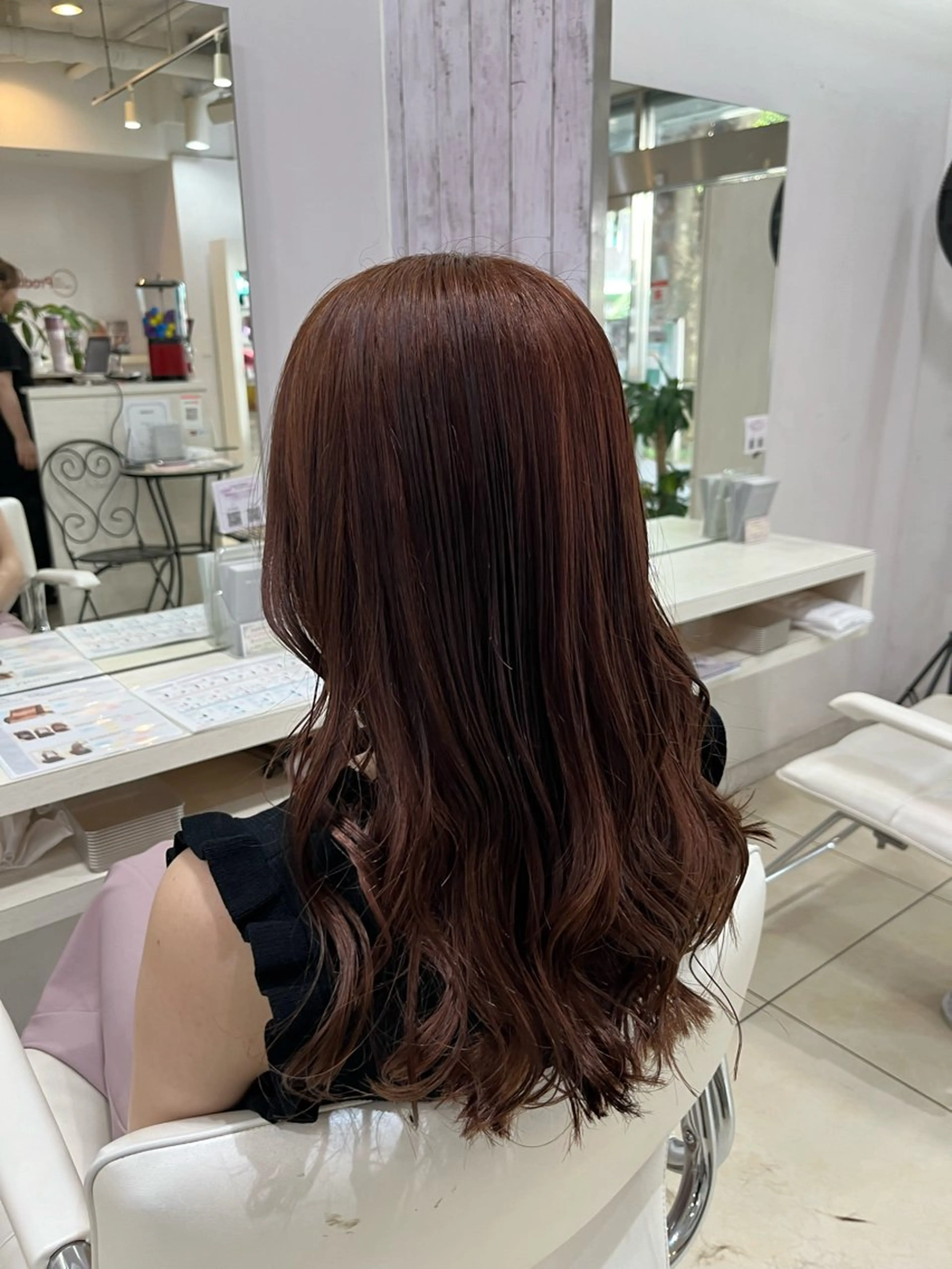 ロング カラー ブラウンカラー ピンクカラー ピンクブラウン ヘアカラー 🌿似合わせブリーチ 山岸樹璃🌿のヘアスタイル