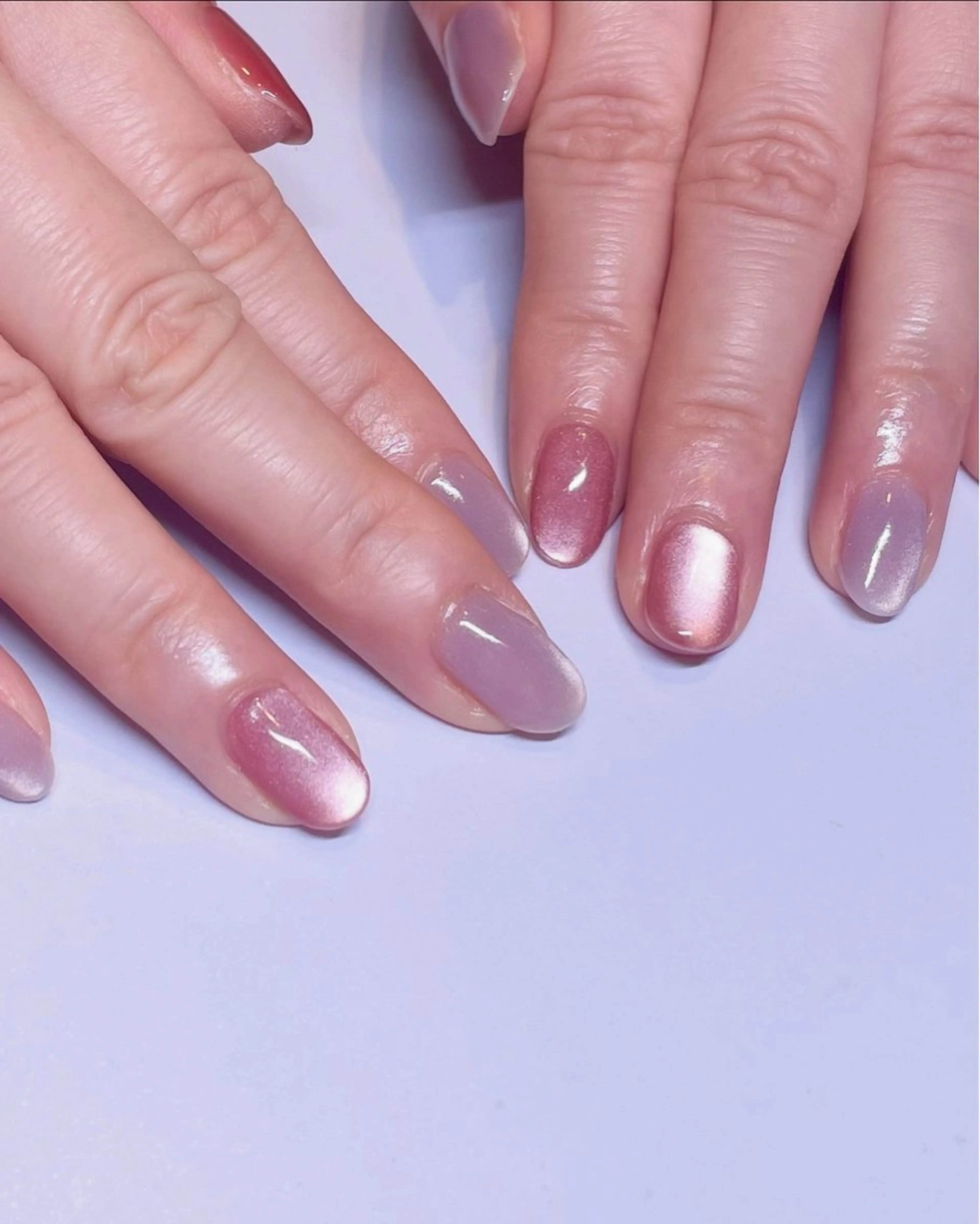ネイル ハンドネイル Nailsalon Repos.所属・Rika🌼 シンプル•マグネットのネイルデザイン