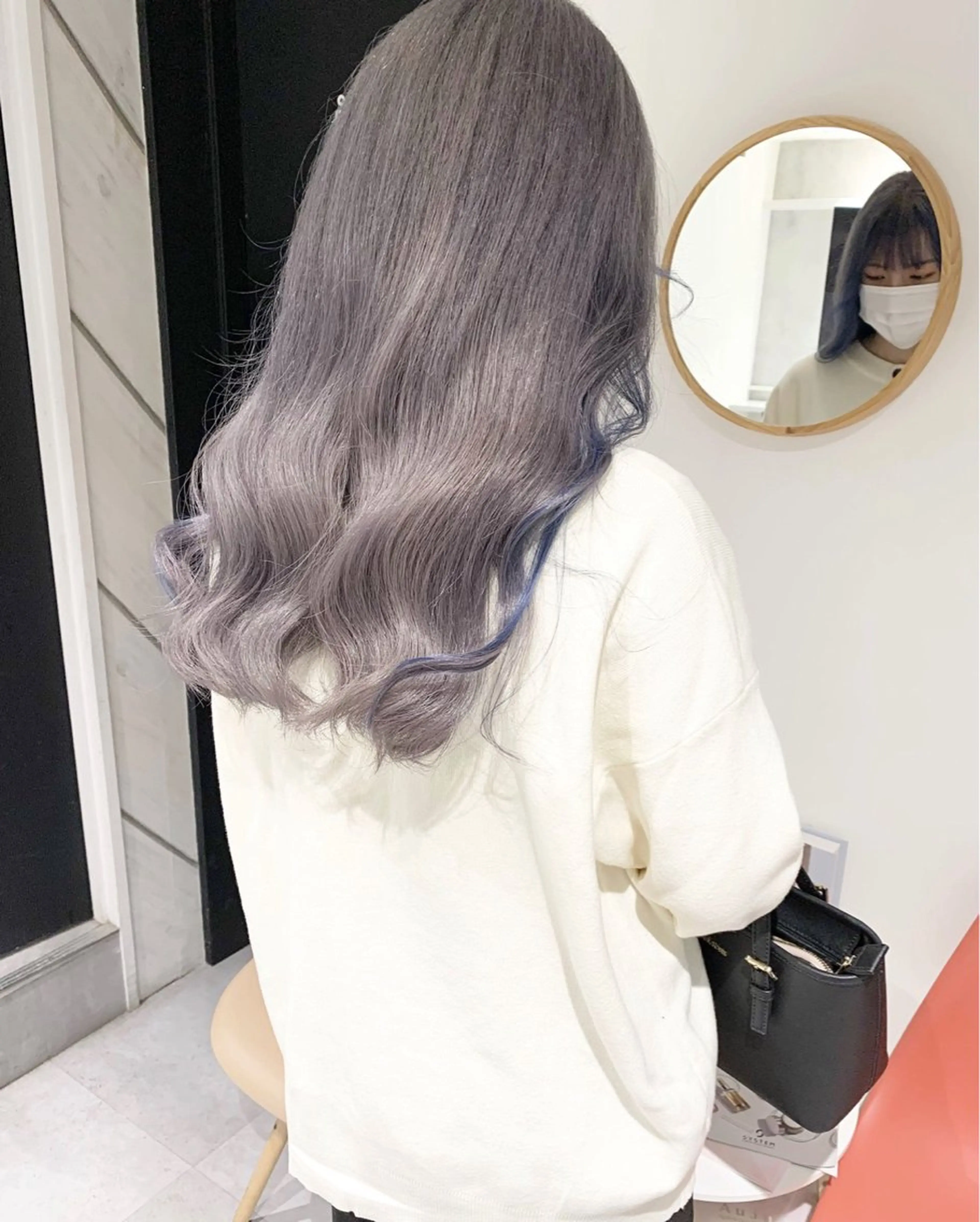 ロング カラー kanta 梅田 韓国ハイトーンのヘアスタイル