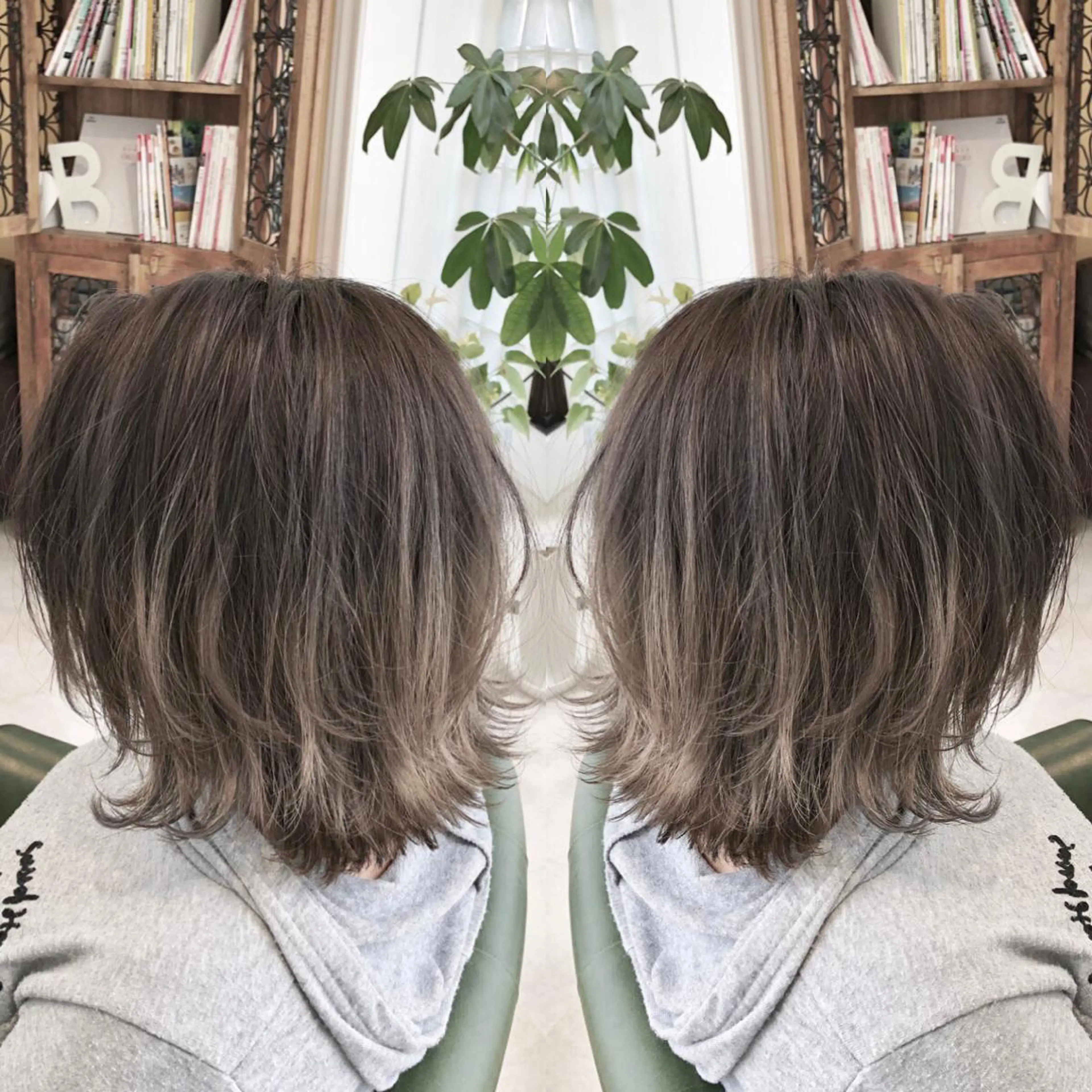 ミディアム カラー パーマ ヘアアレンジ tocca所属・毎月通える価格♪ 杉本真基のヘアスタイル