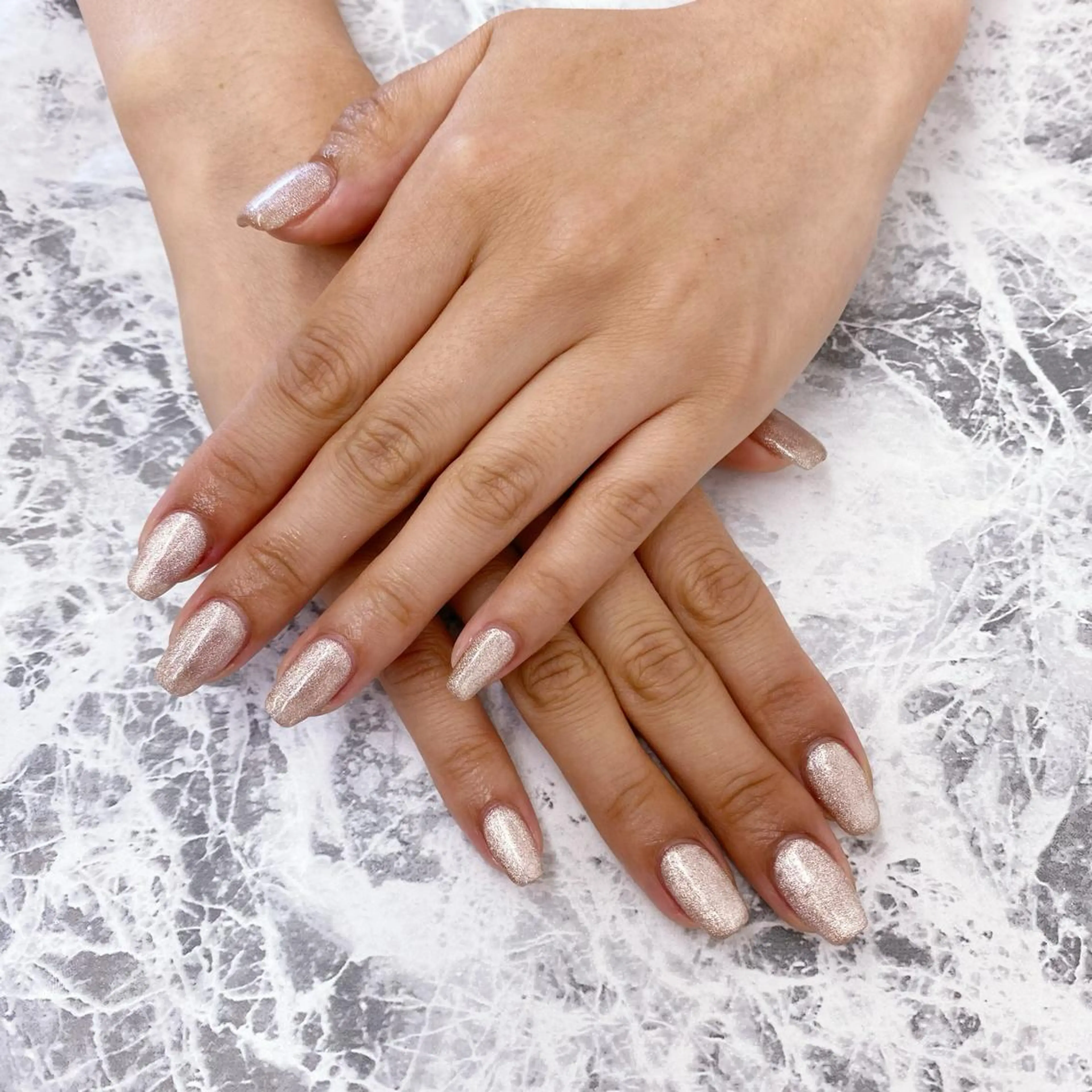 ネイル ラメ(グリッター) マグネットネイル Can I Dressy  溝ノ口店所属・F. Neneのネイルデザイン