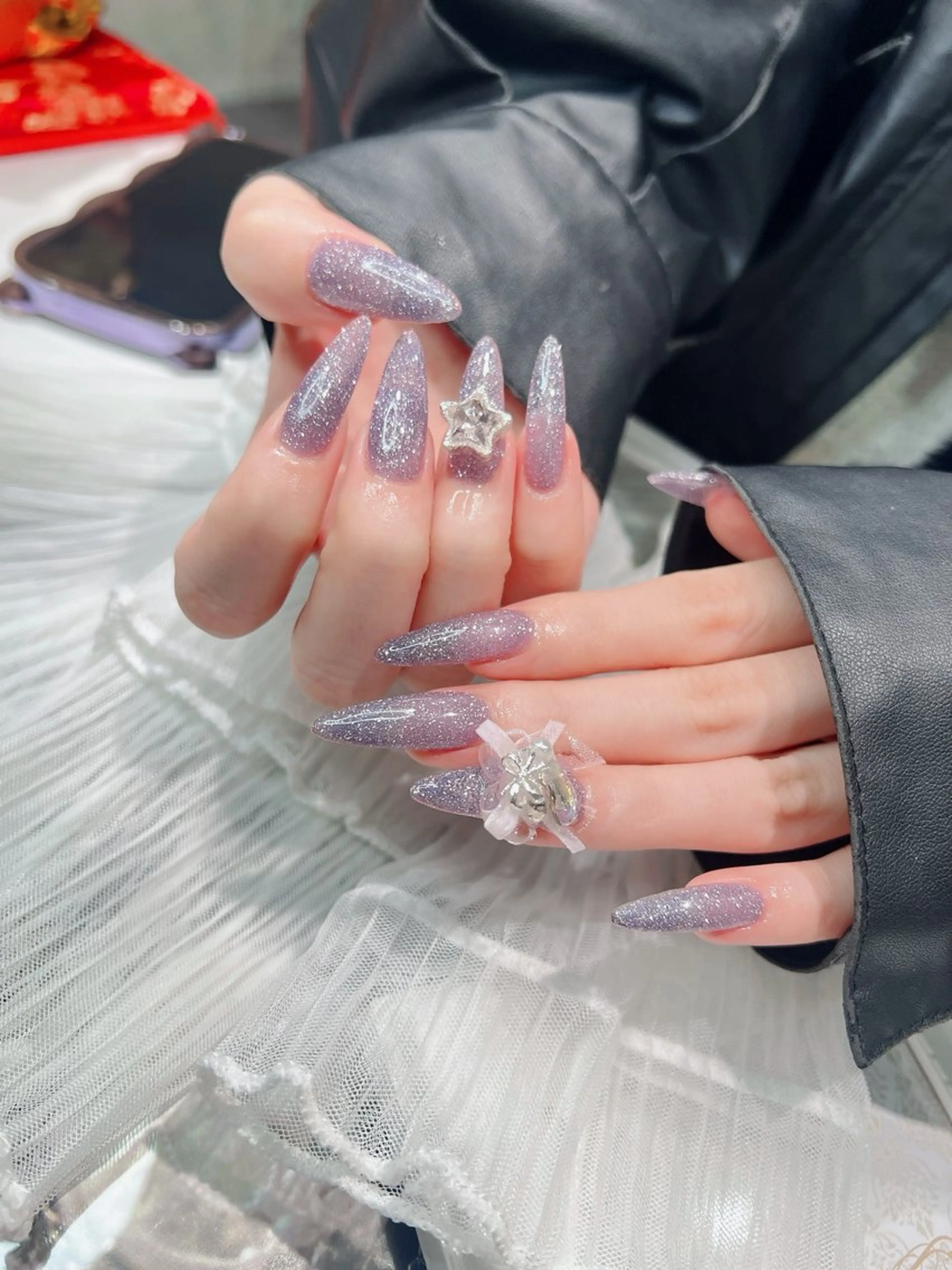 ✨マグネット＆好きなパーツ２個付✨［チップ長さ出し］の写真