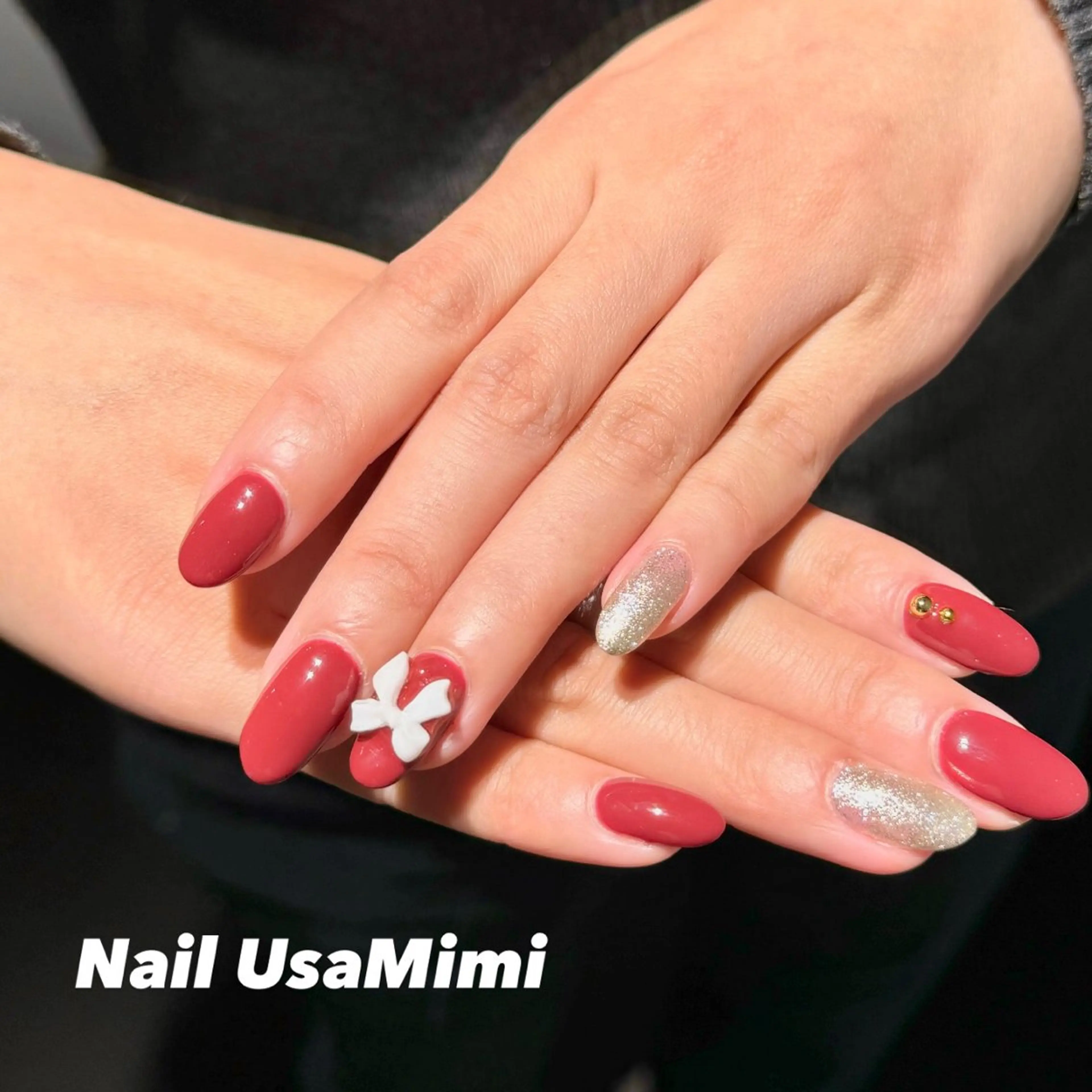 ネイル 冬ネイル クリスマス 本町ネイルNail UsaMimiのネイルデザイン
