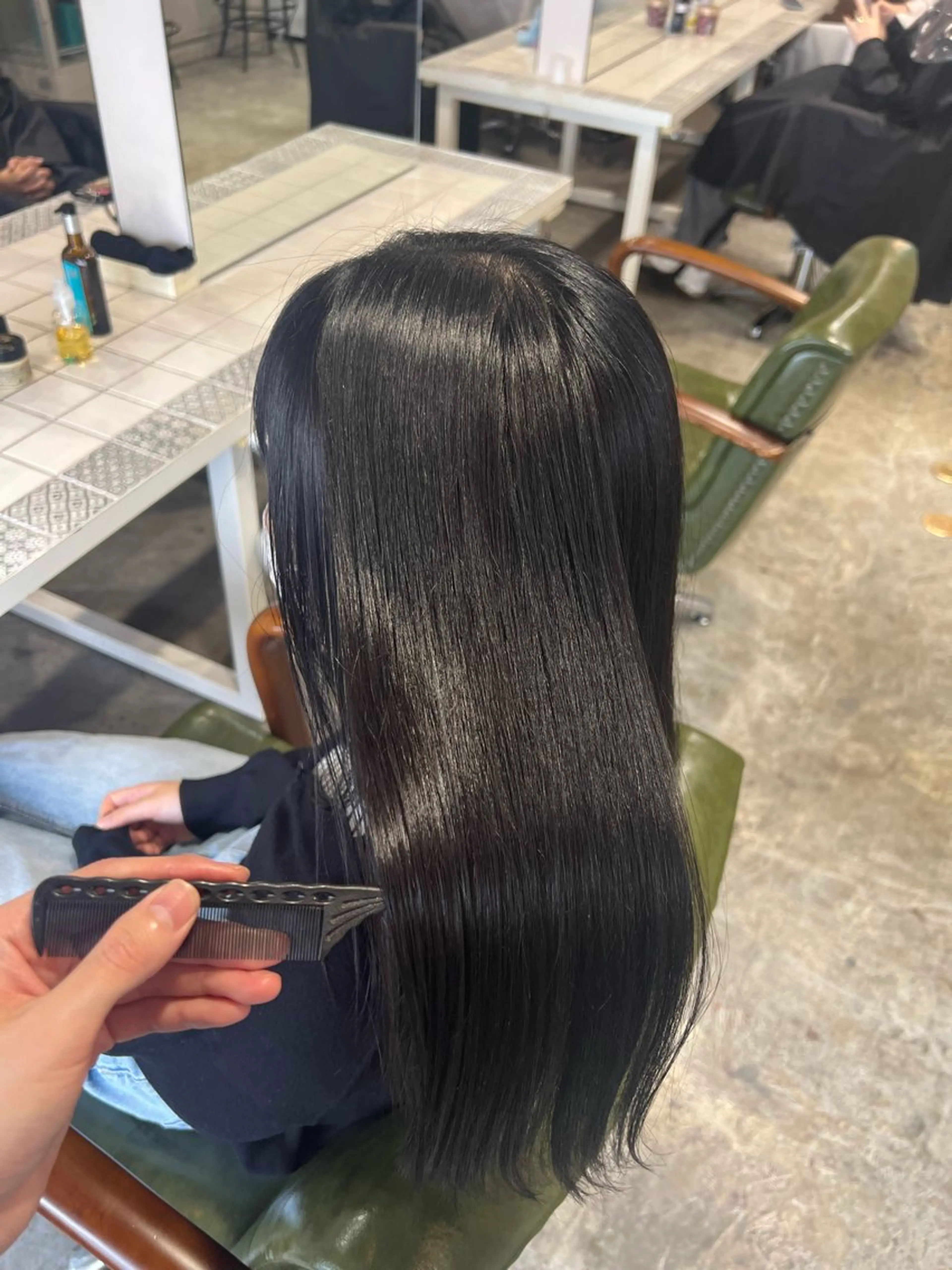 セミロング ヘアアレンジ 髪質改善 トリートメント 縮毛矯正 トリートメント ヘアセット 金子 廉のヘアスタイル