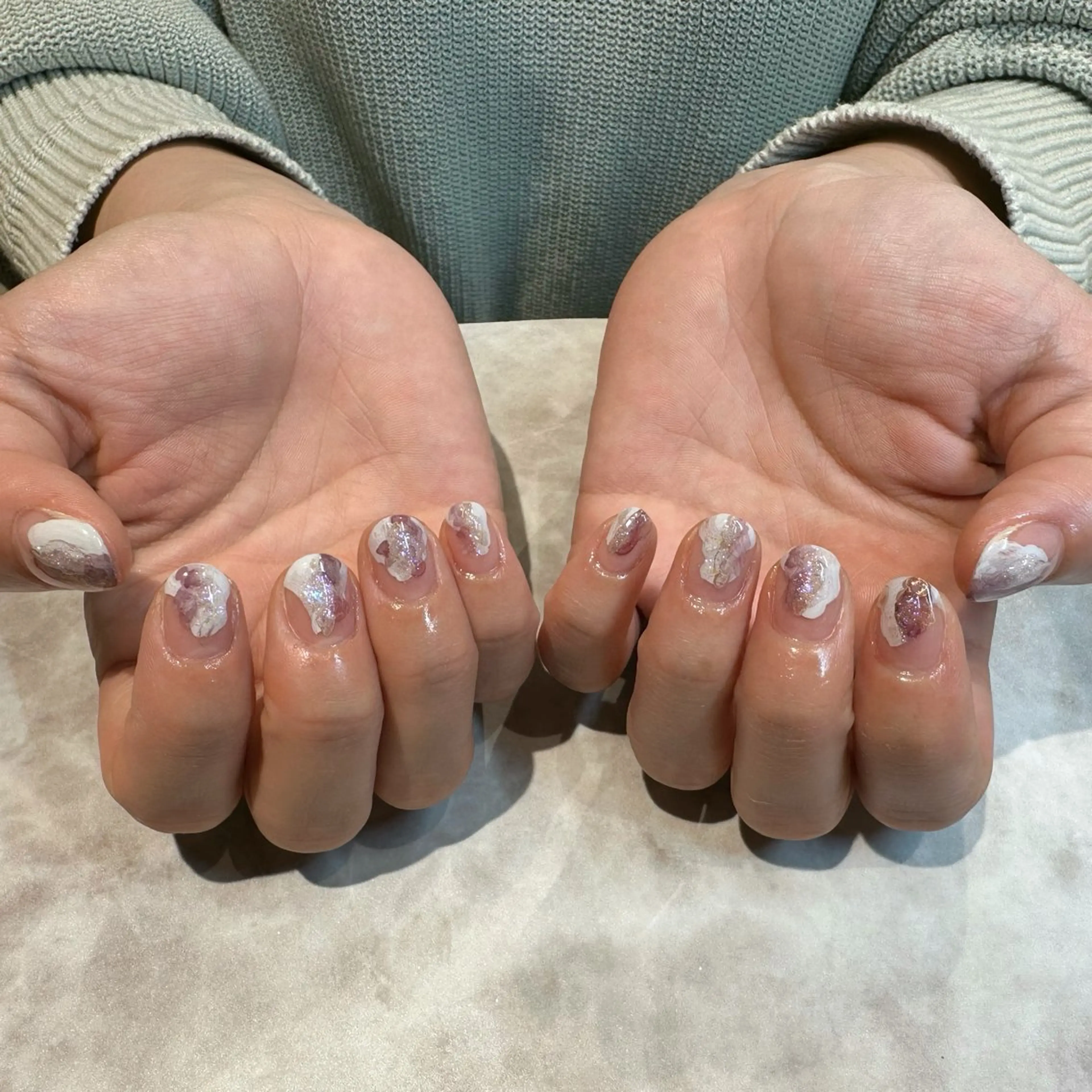 ネイル パープル erinca nail所属・圦本 有紀のネイルデザイン