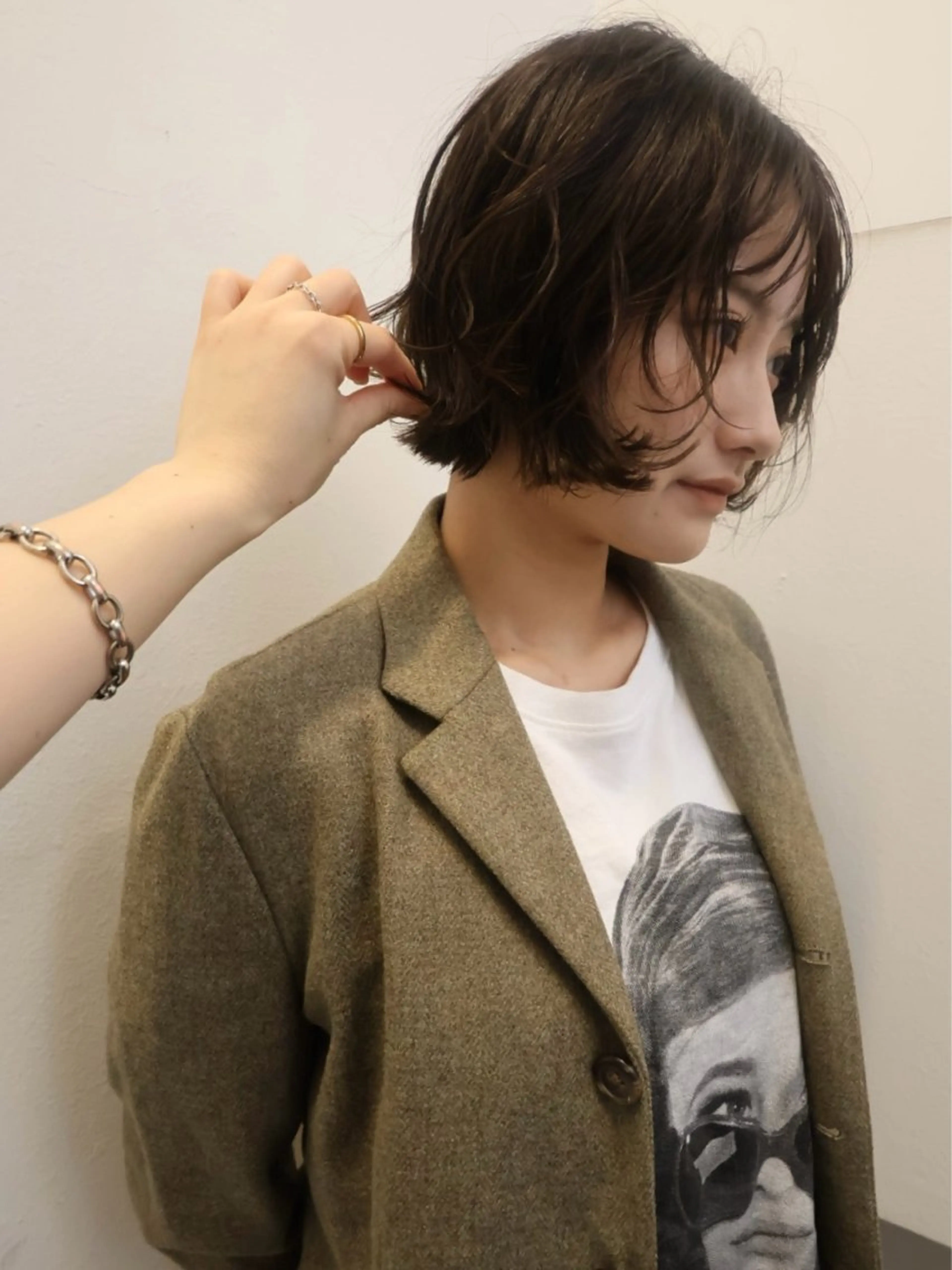 ショート ボブ カット ヘアカラー トリートメント 🍑透明感hair ・NENE🍑のヘアスタイル