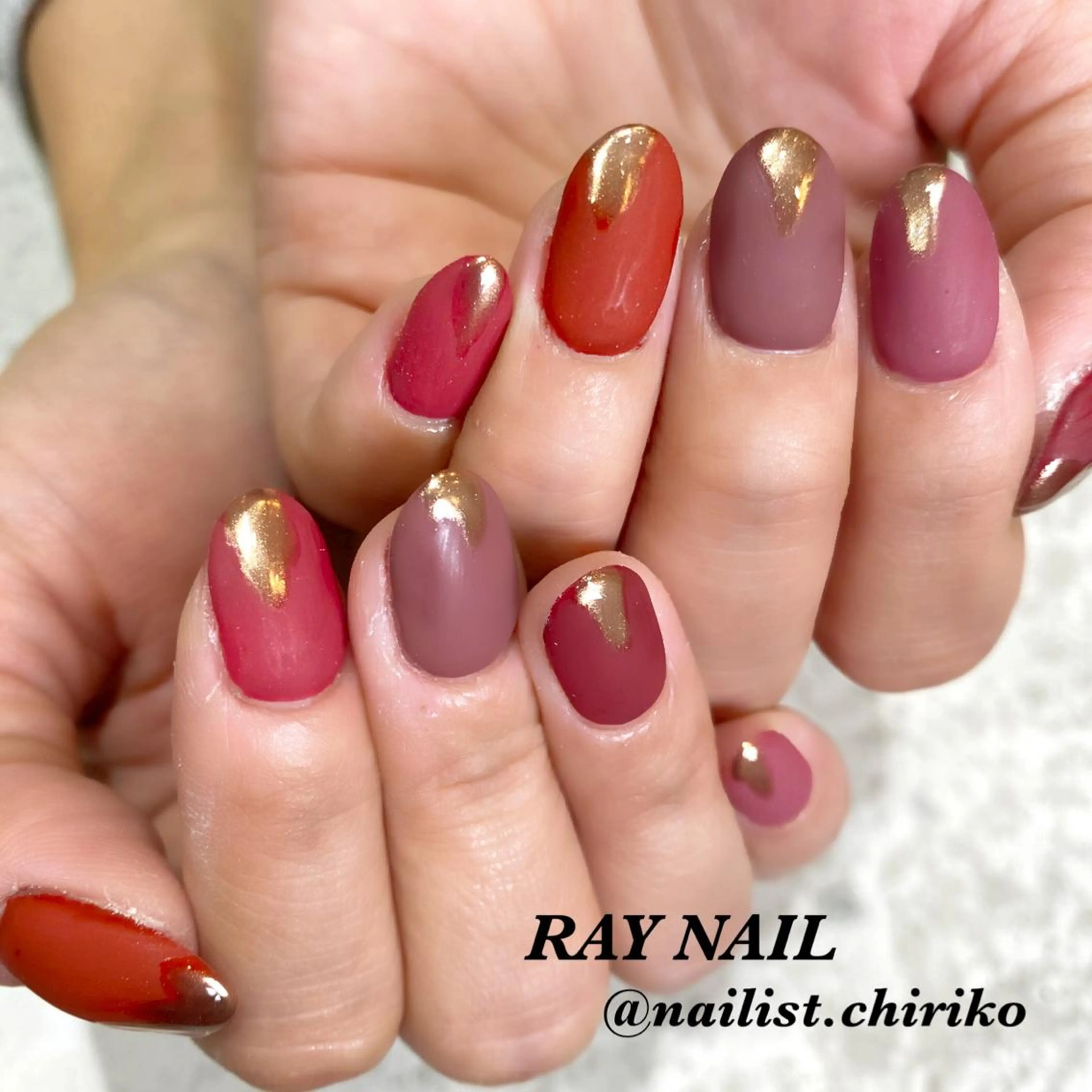 ネイル アートネイル 持ち込み ハンドネイル 足立 莉奈のネイルデザイン