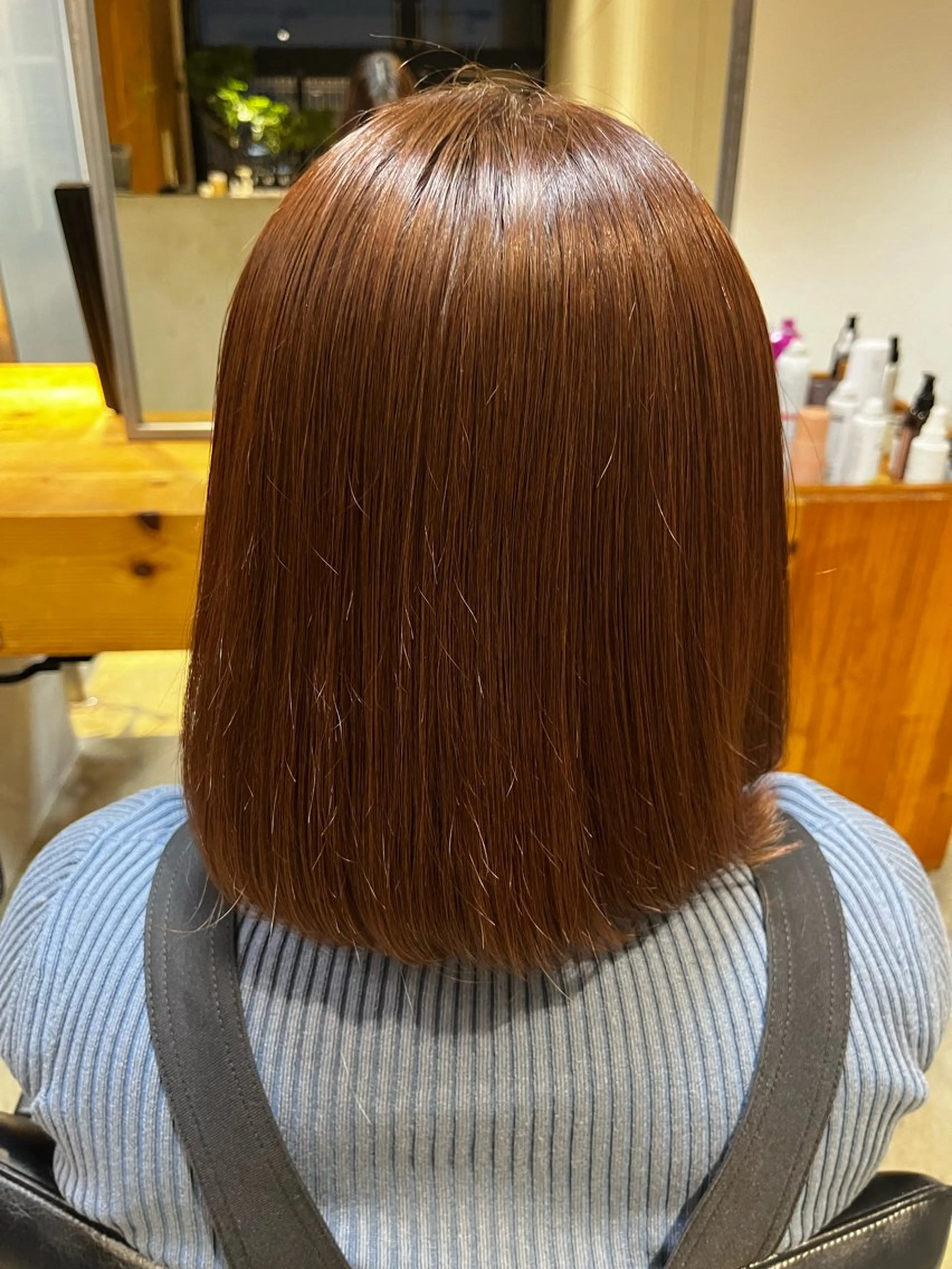 ミディアム カラー ヘアアレンジ ブリーチ トリートメント 🫧縮毛矯正🫧 koharuのヘアスタイル