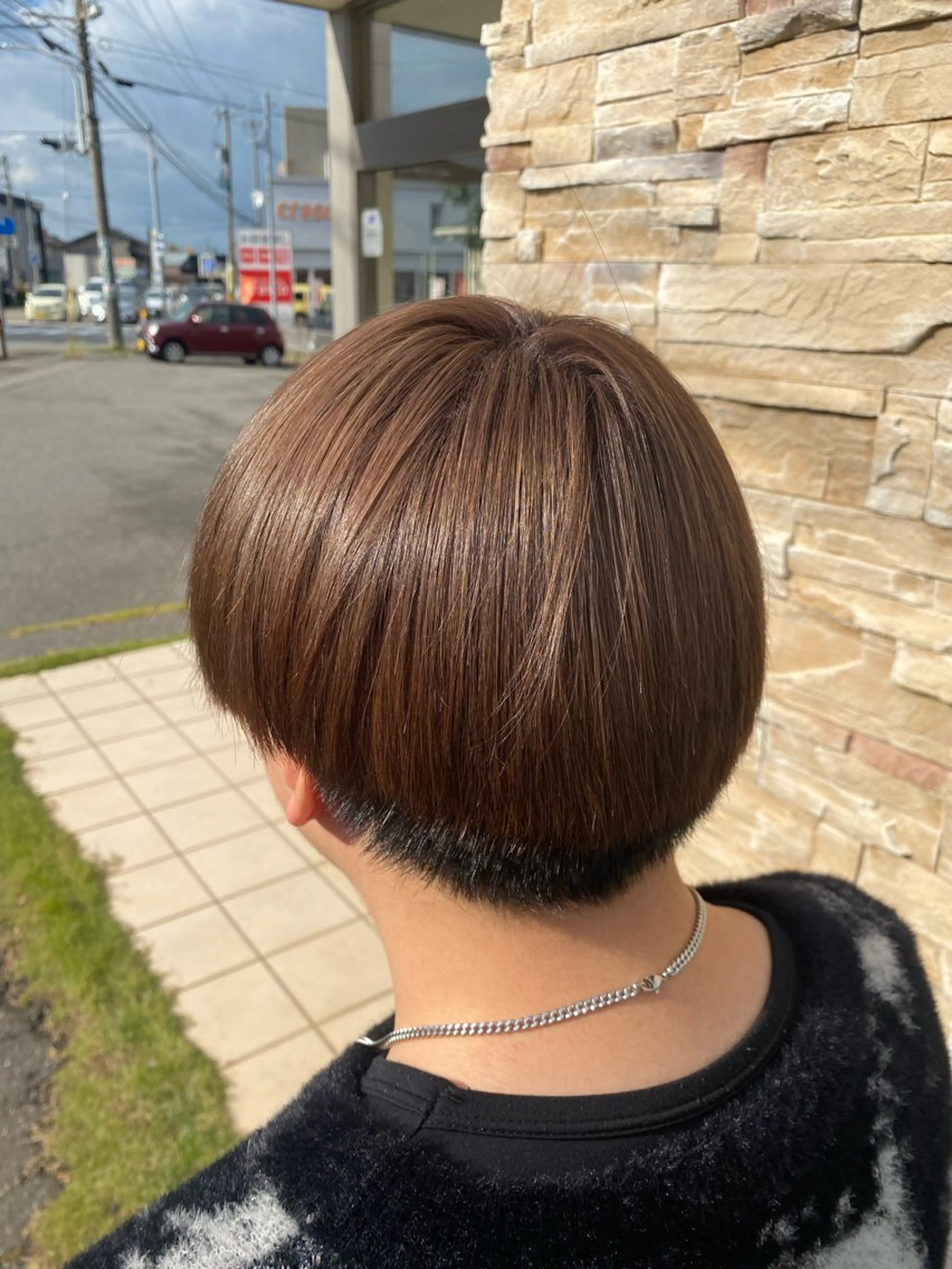 ショート カラー メンズ ブラウンカラー 諸岡 玲のヘアスタイル