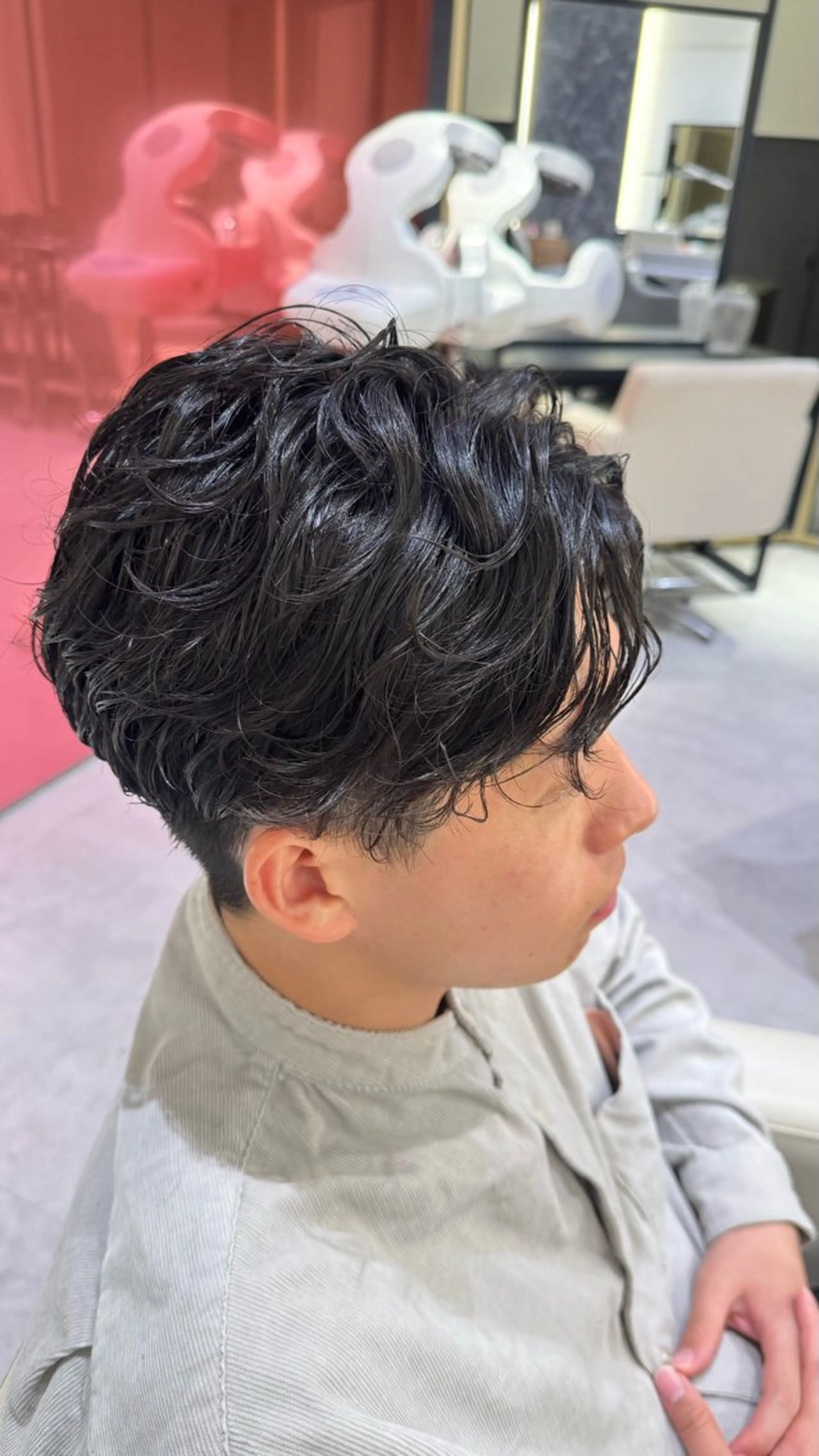 パーマ メンズ パーマ k-two corso所属・パーマモデル募集🌈 森脇帆南のヘアスタイル