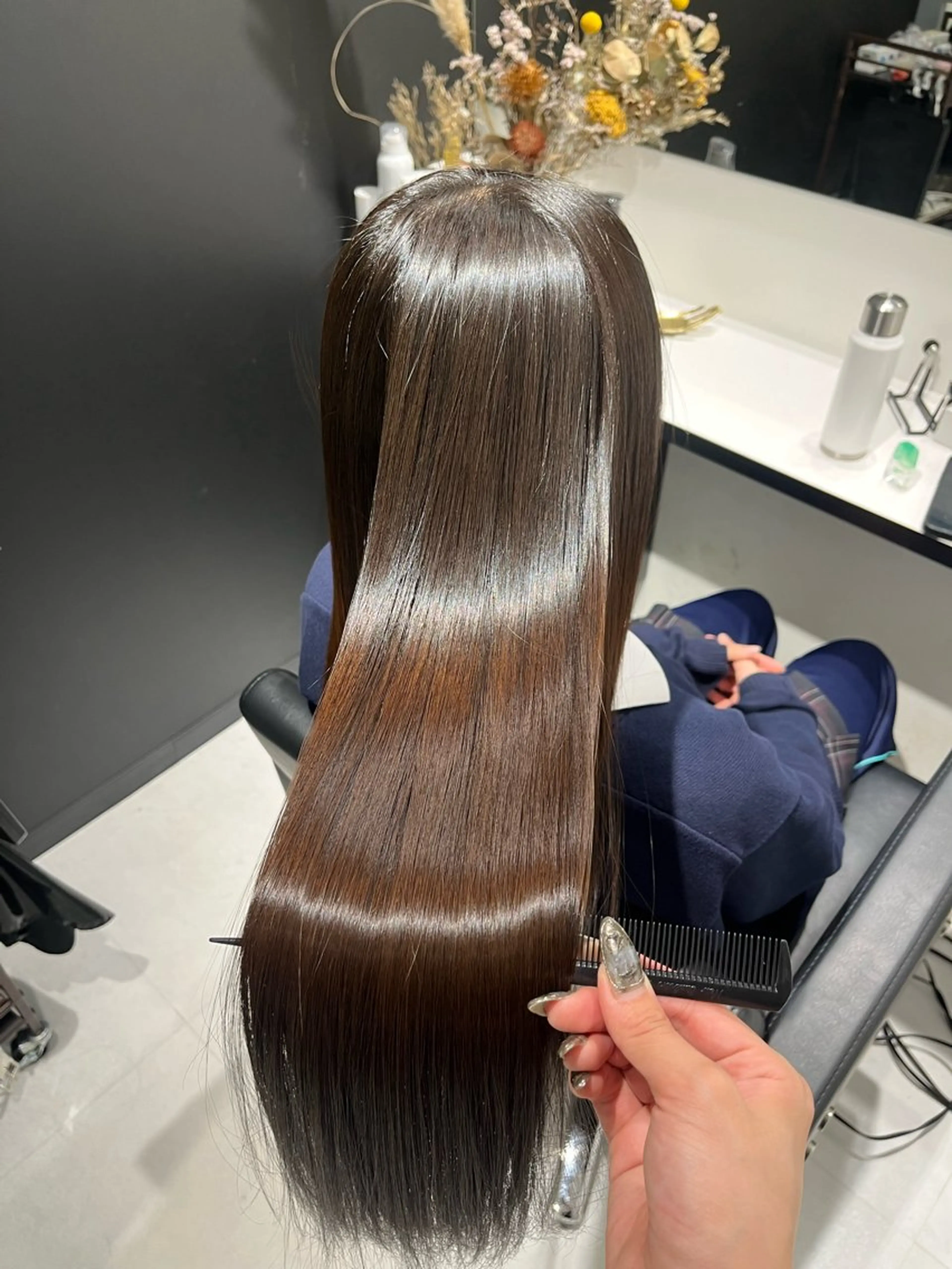 ロング パーマ 縮毛矯正 トリートメント 髪質改善∕艶髪∕ マンツーマン施術のヘアスタイル