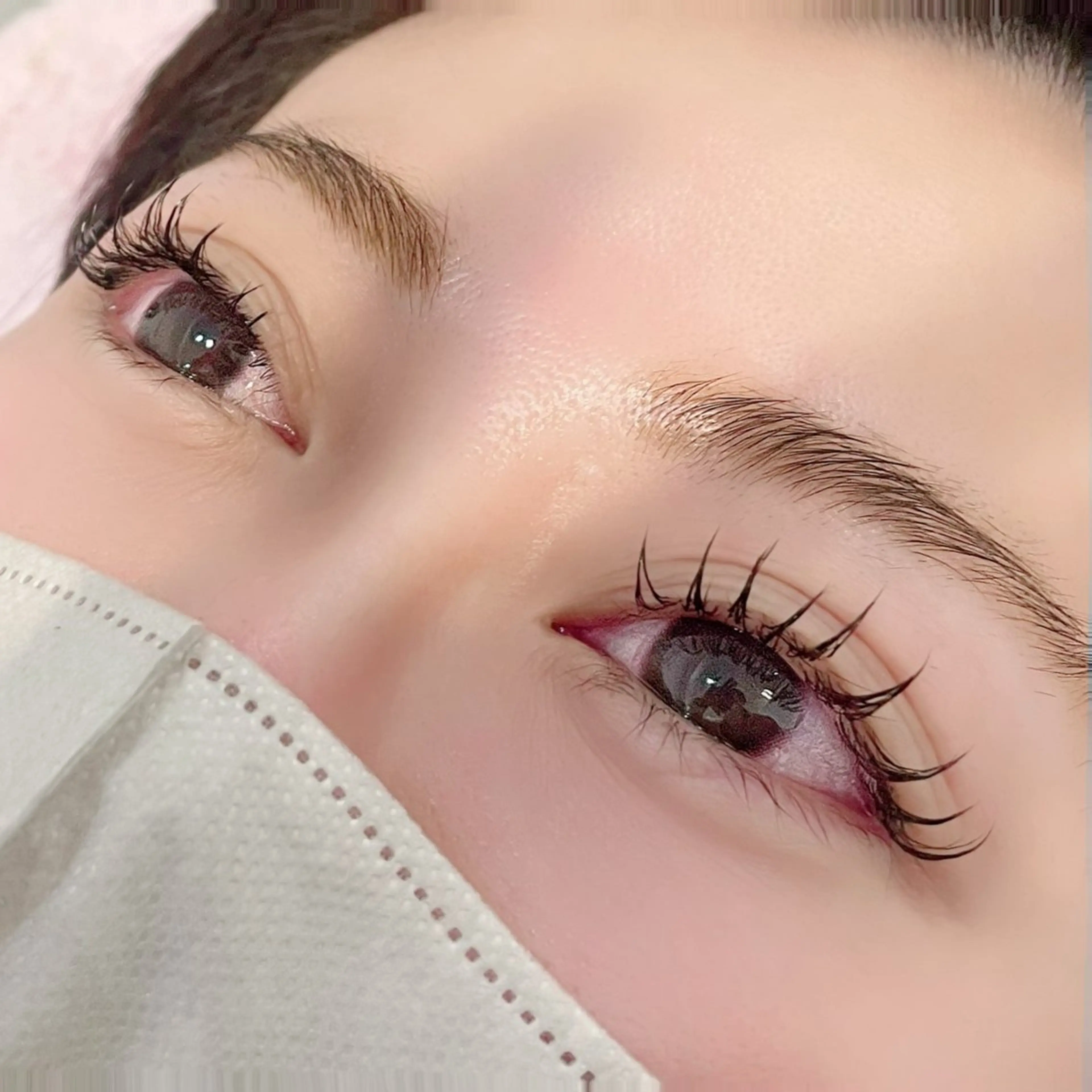 【アイシャンプー+束感コーティング付き】フラットラッシュ120本の写真