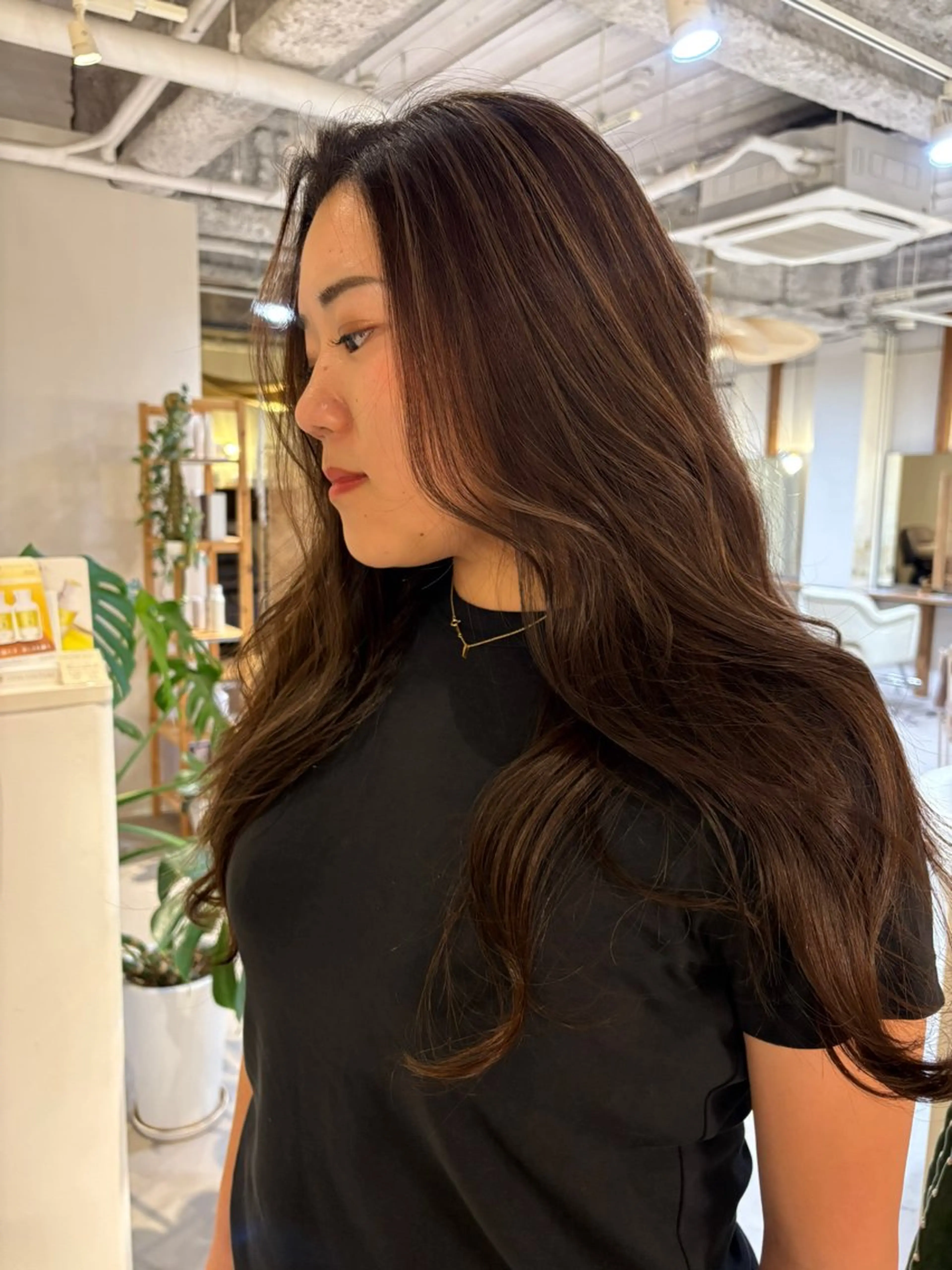 ロング ヘアカラー ココルアナ 豊中美容室のヘアスタイル