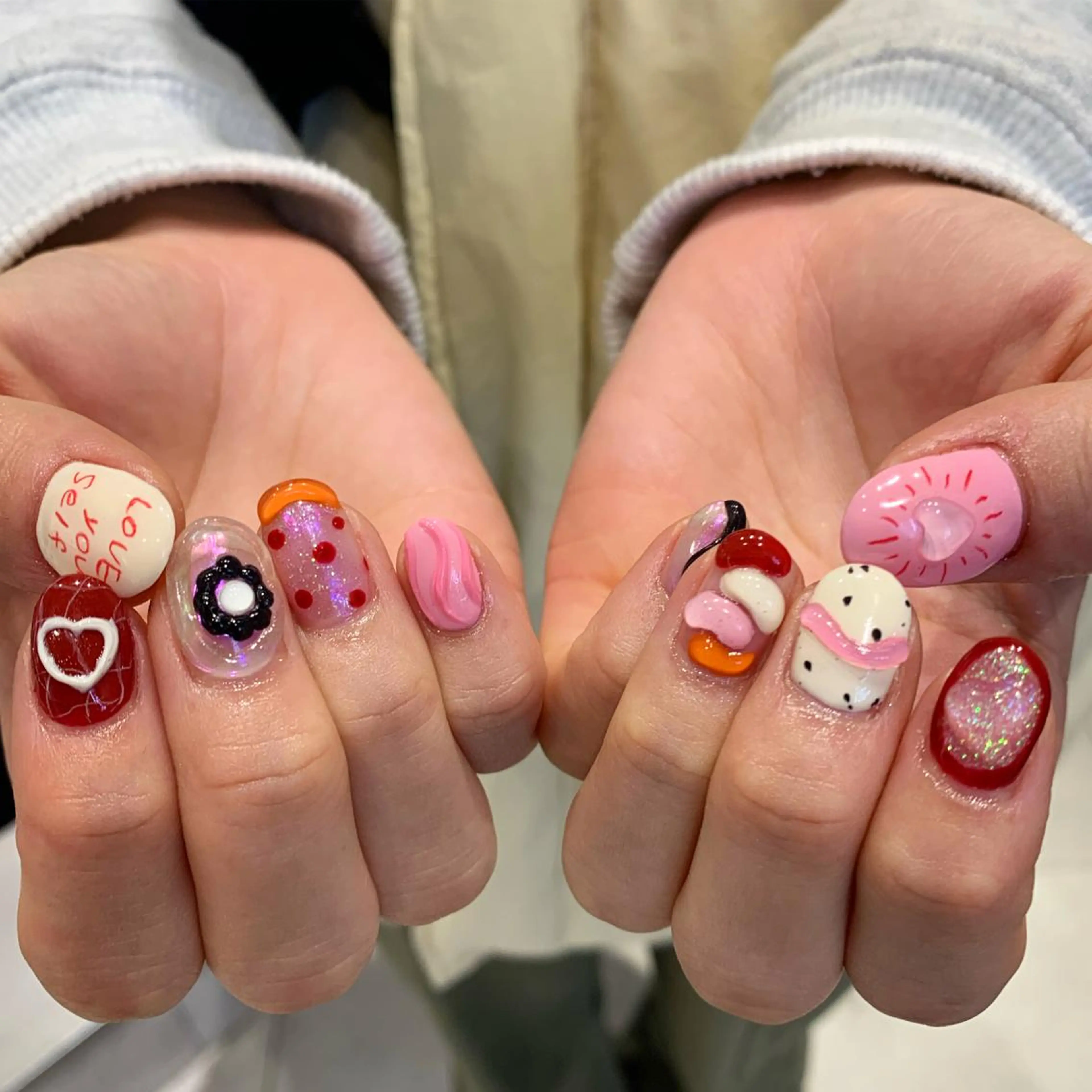 ネイル バレンタイン ハンドネイル Kureha/ネイル トレンドヘアのヘアスタイル