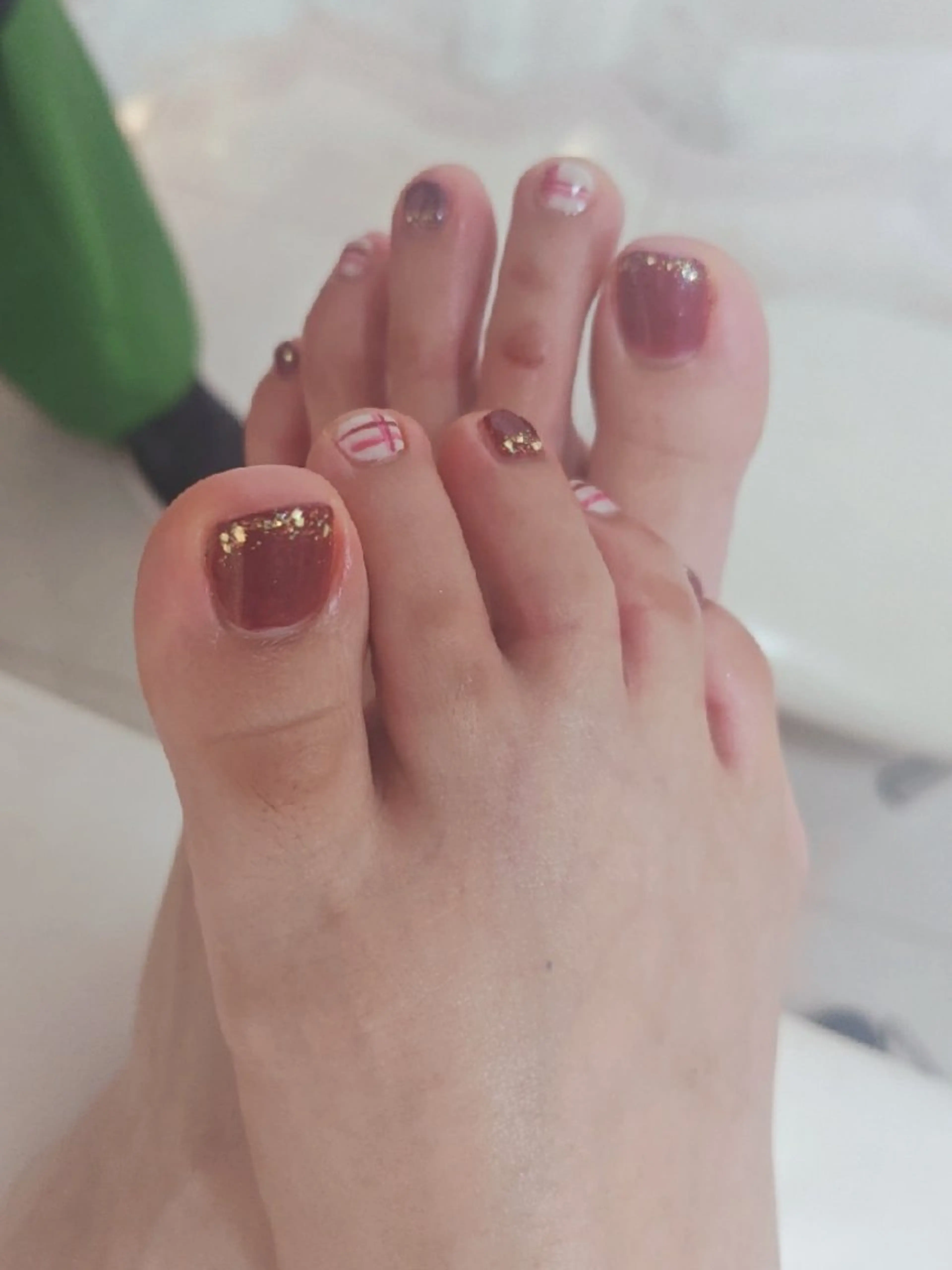 ネイル フットネイル 黒浜 ちなみのネイルデザイン