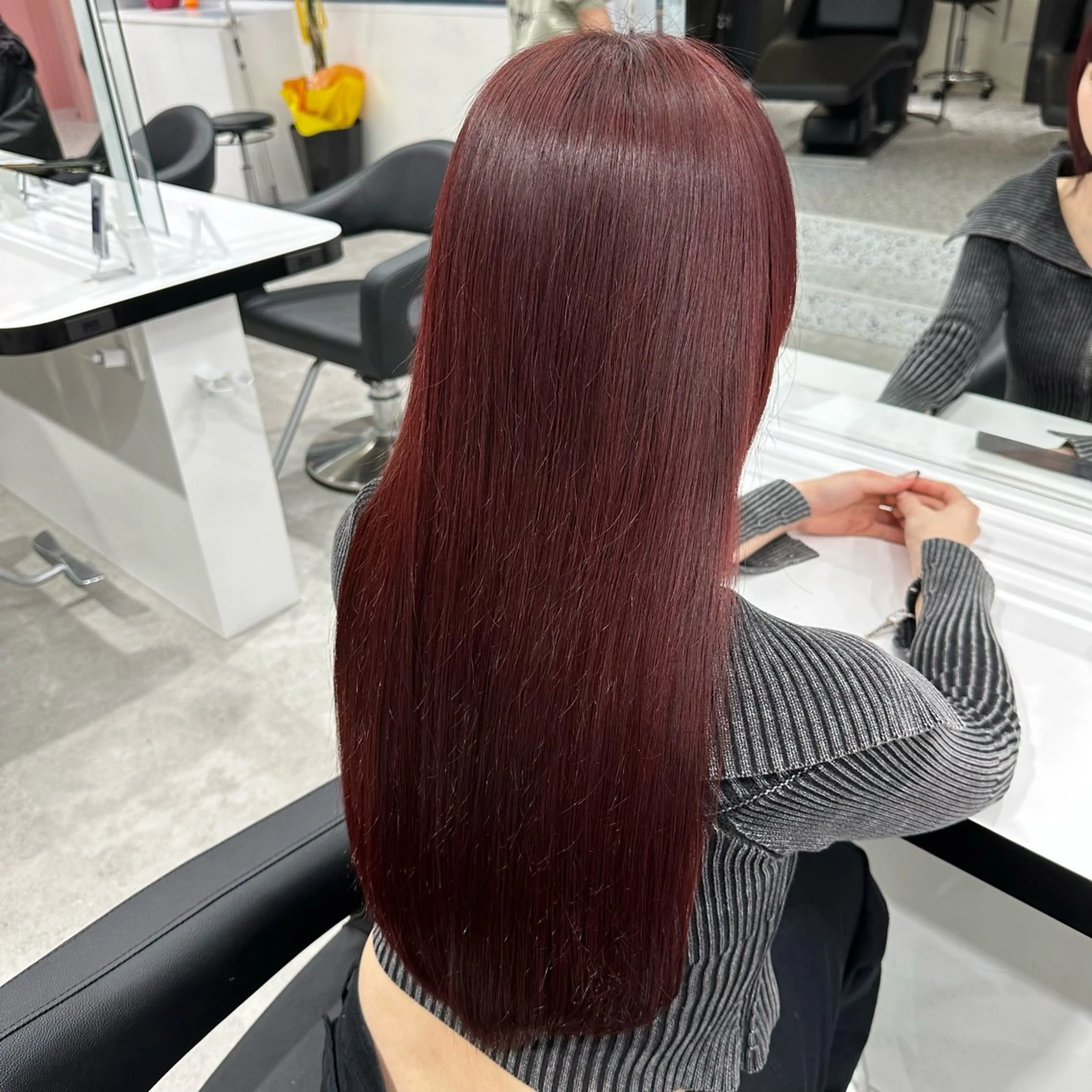 ロング カラー カット ヘアカラー 🍒ワイン系 ウルフカット🍒拓未のヘアスタイル