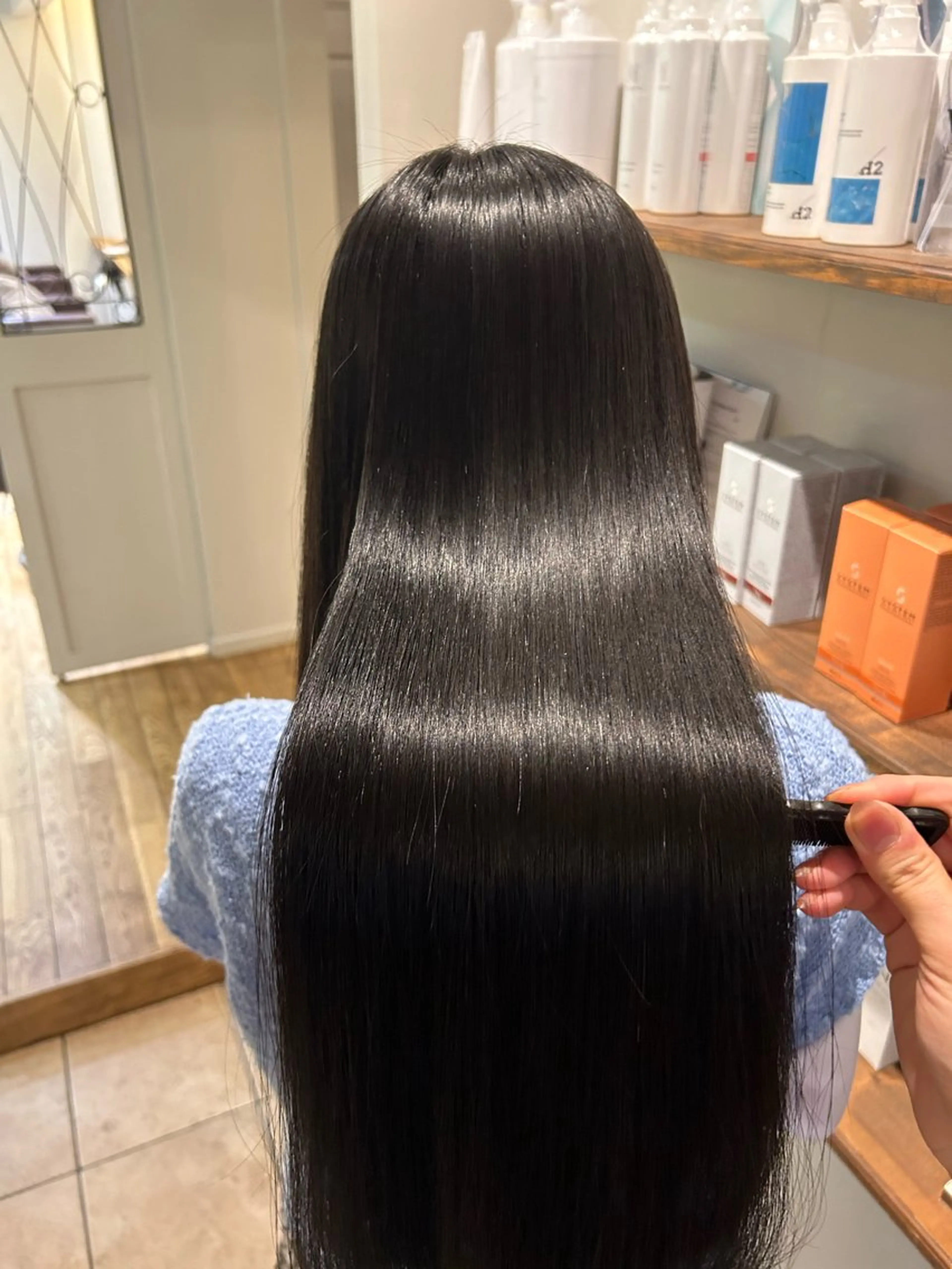 ロング 縮毛矯正 トリートメント 艶髪カラー×髪質改善 🎀中島鈴菜のヘアスタイル