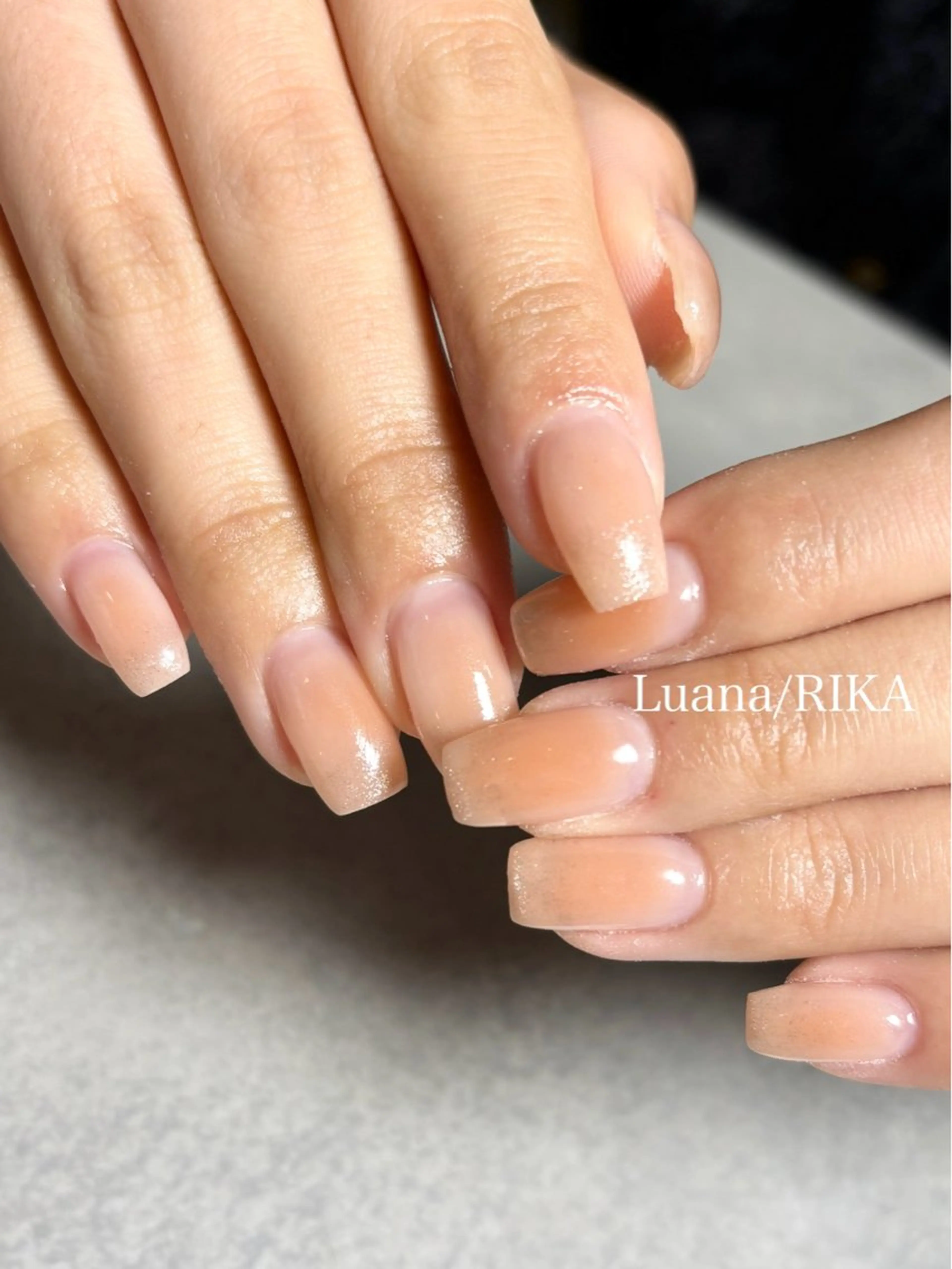 ネイル チークネイル シンプルネイル ハンドネイル Nail Salon Luana Rikaのネイルデザイン