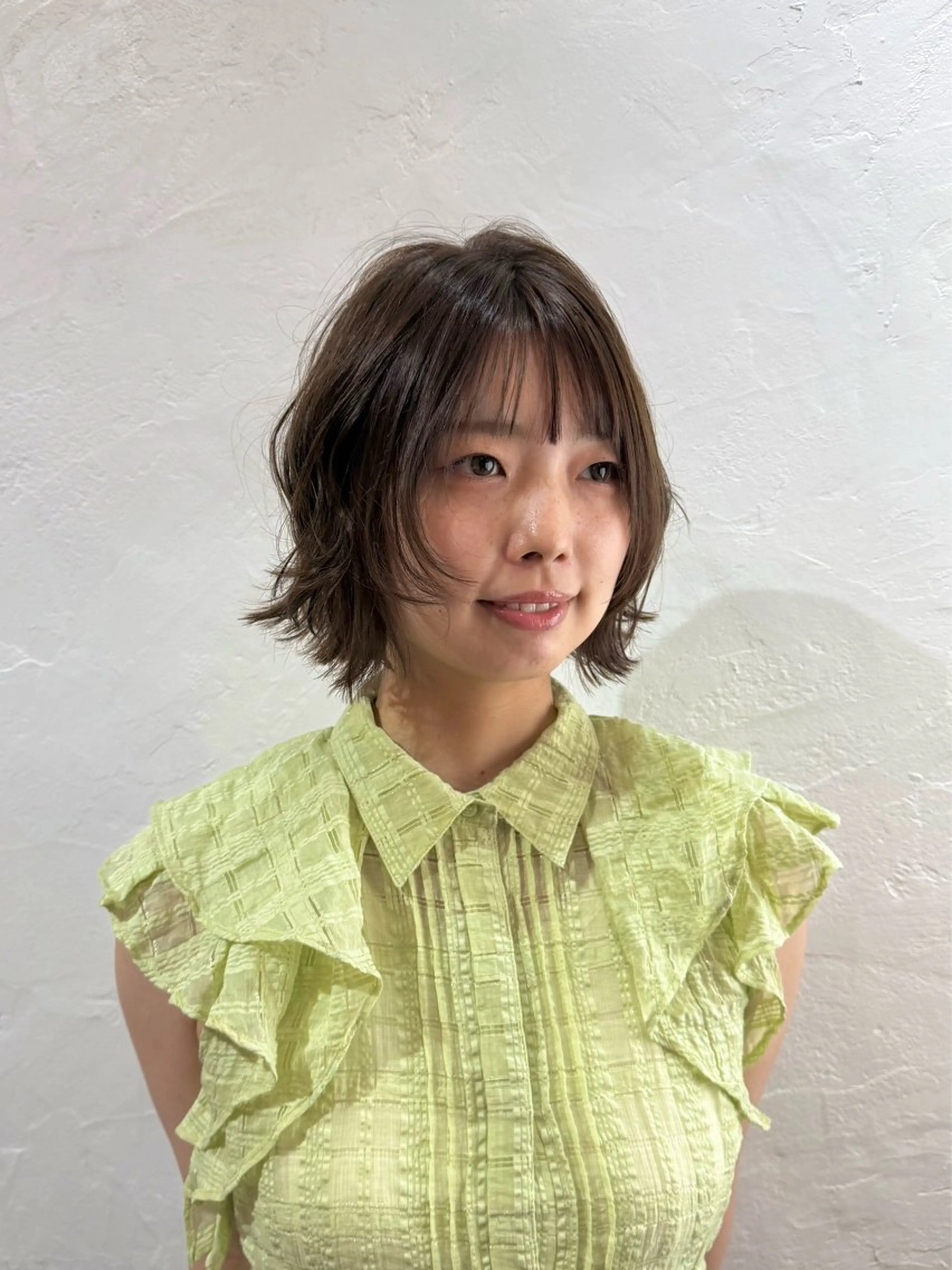 ショート ボブレイヤー ボブ 顔周りカット レイヤーカット 髪質改善&艶髪　miroa （ミロア）所属・美髪叶える潤いカラー 🌷/天神/miyuのヘアスタイル