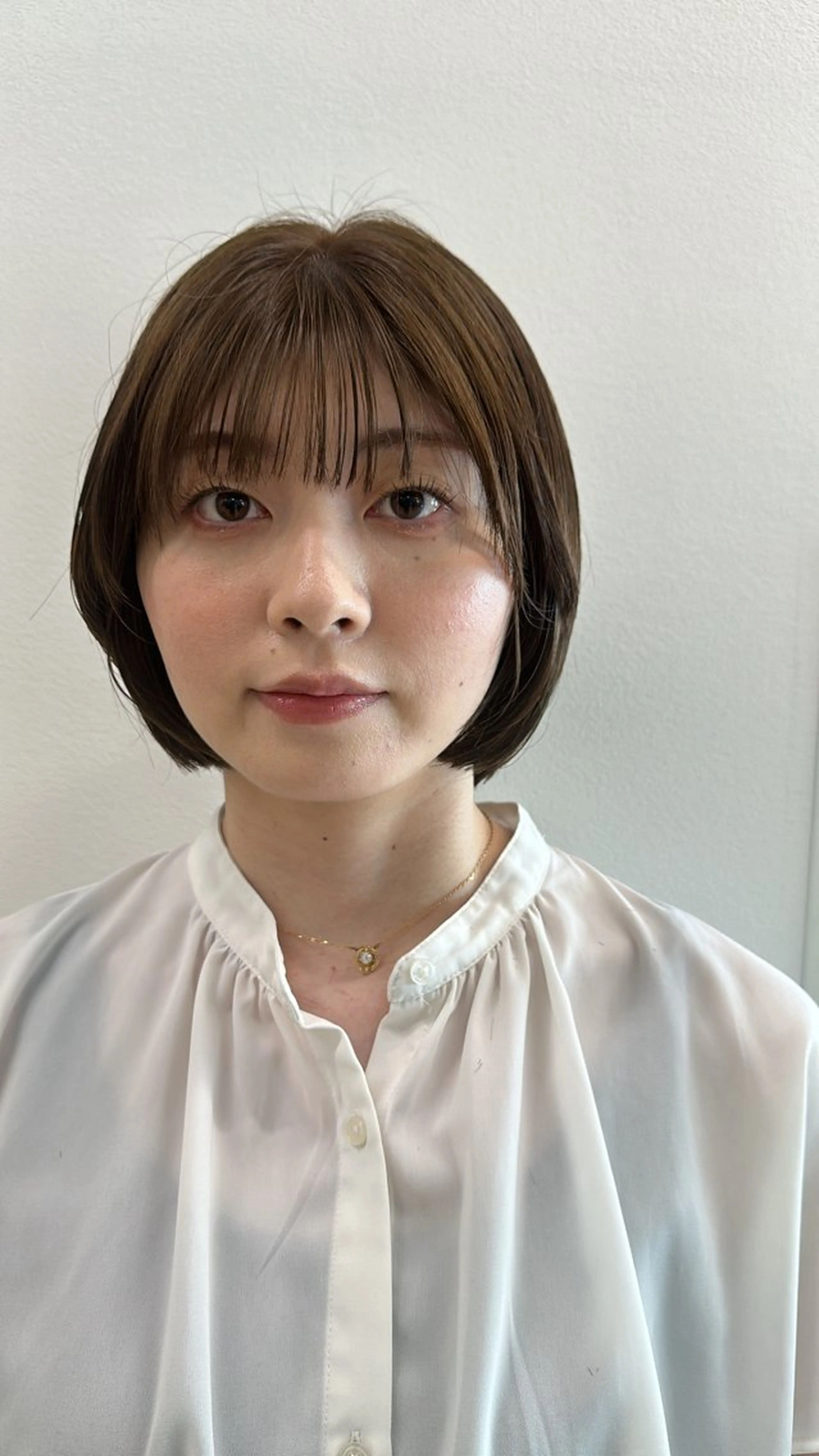 ミディアム ボブ くびれヘア ハイライト 髪質改善 韓国風ヘア カット ヘッドスパ 韓国/ヘアアレンジ/ 髪質改善/夏美のヘアスタイル
