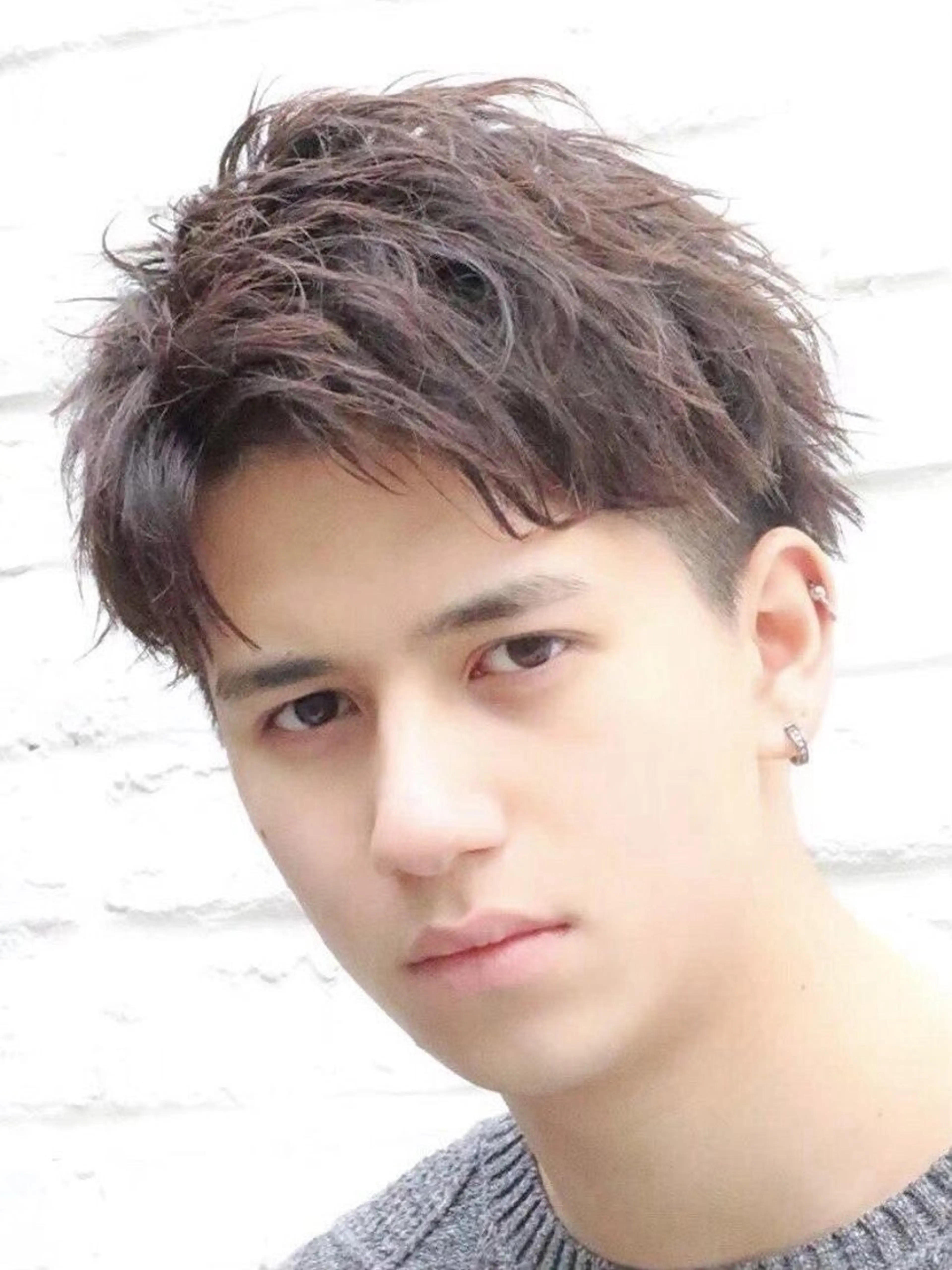 ショート パーマ メンズ センターパート コンマヘア フェードカット カルマパーマ マッシュ 美容師歴6年 fifth前比嘉💥のヘアスタイル
