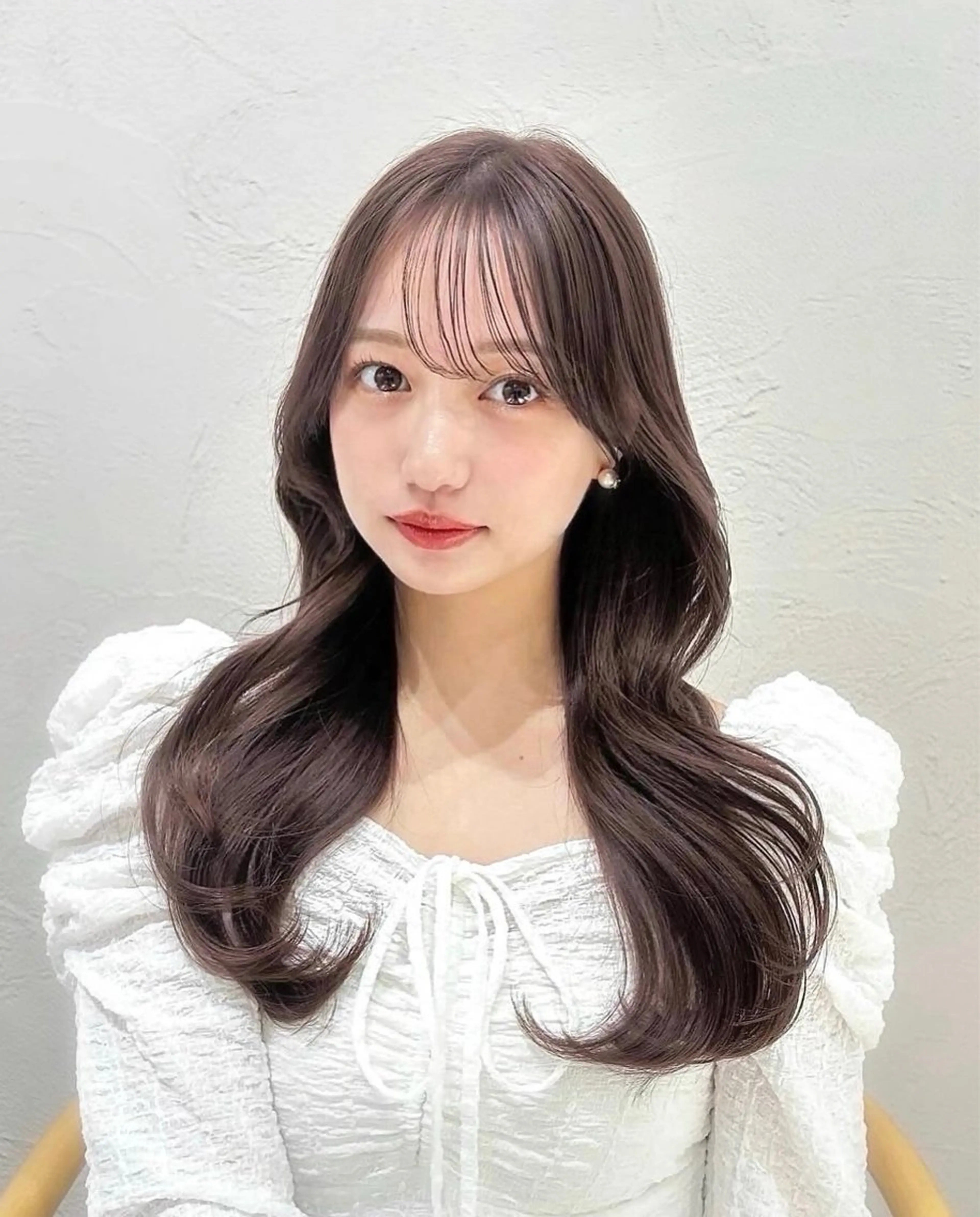 ロング カラー 透明感カラー トリートメント ミディアムヘア Chifumiのヘアスタイル