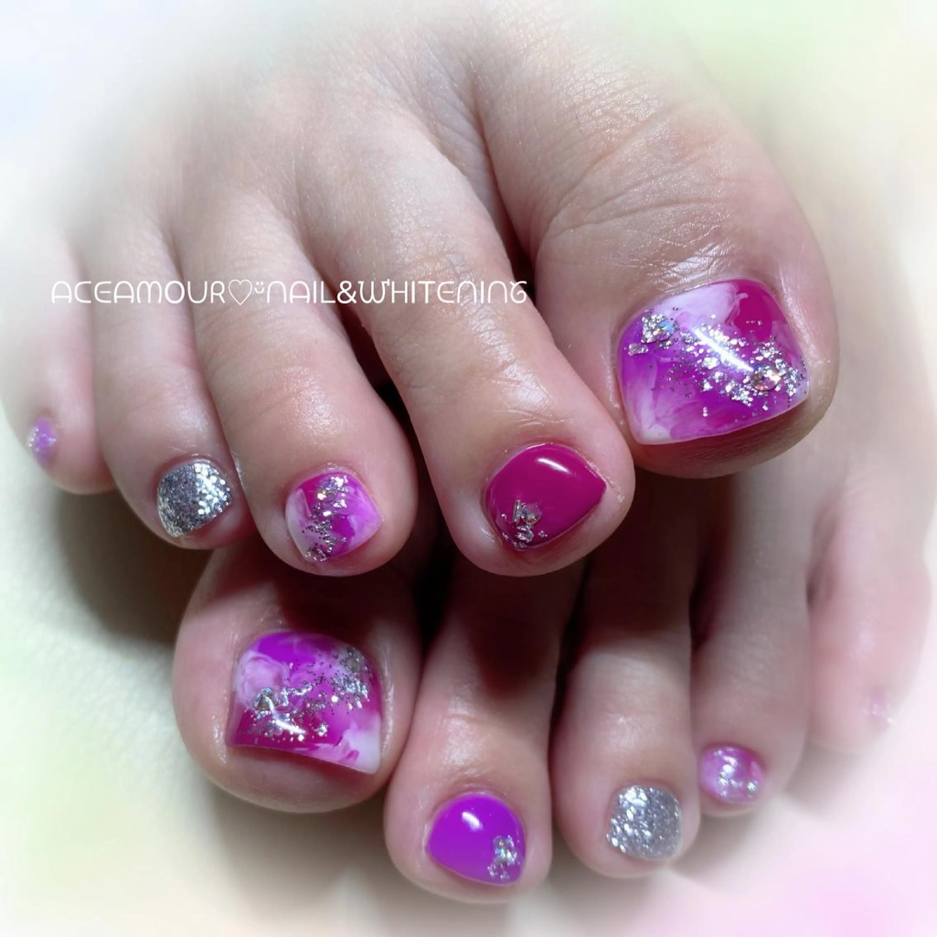 ネイル ニュアンスネイル 春ネイル ネイル/耳つぼ /新ホワイトニングのネイルデザイン