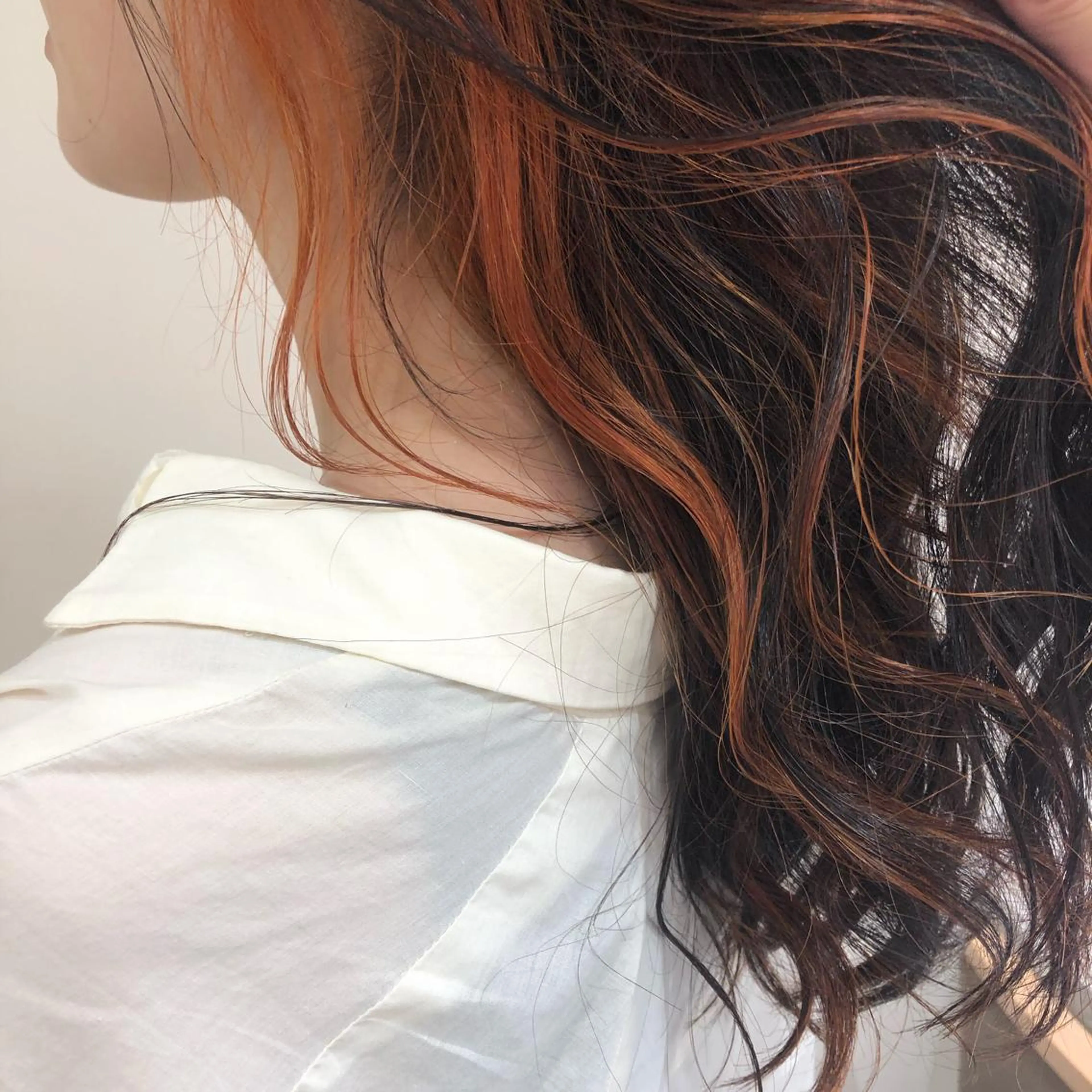 ロング カラー プレイングカラー🤍 細めハイライトのヘアスタイル