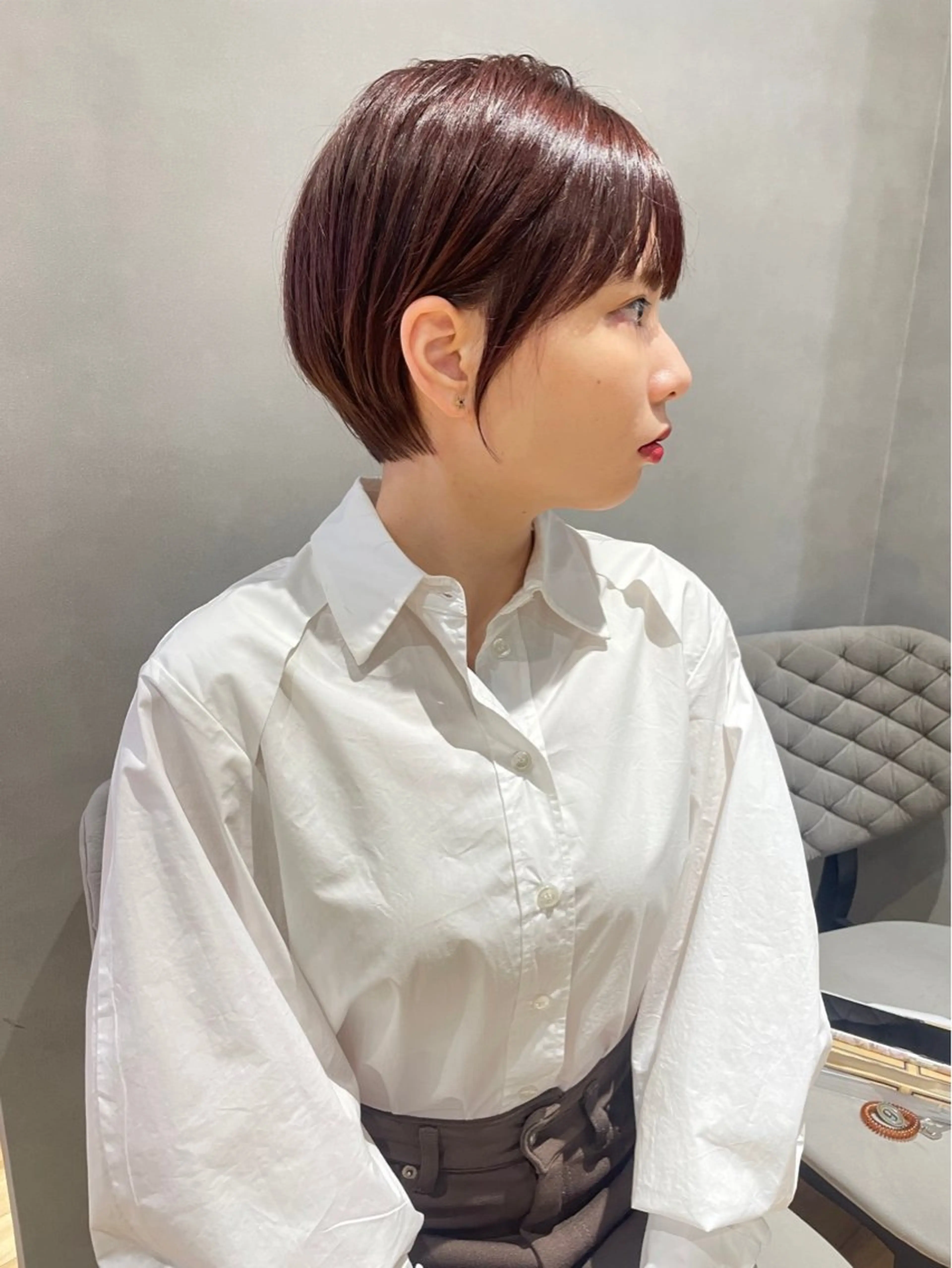 ショート カラー ブラウンカラー ピンクカラー ピンクブラウン 木村 泰晟のヘアスタイル