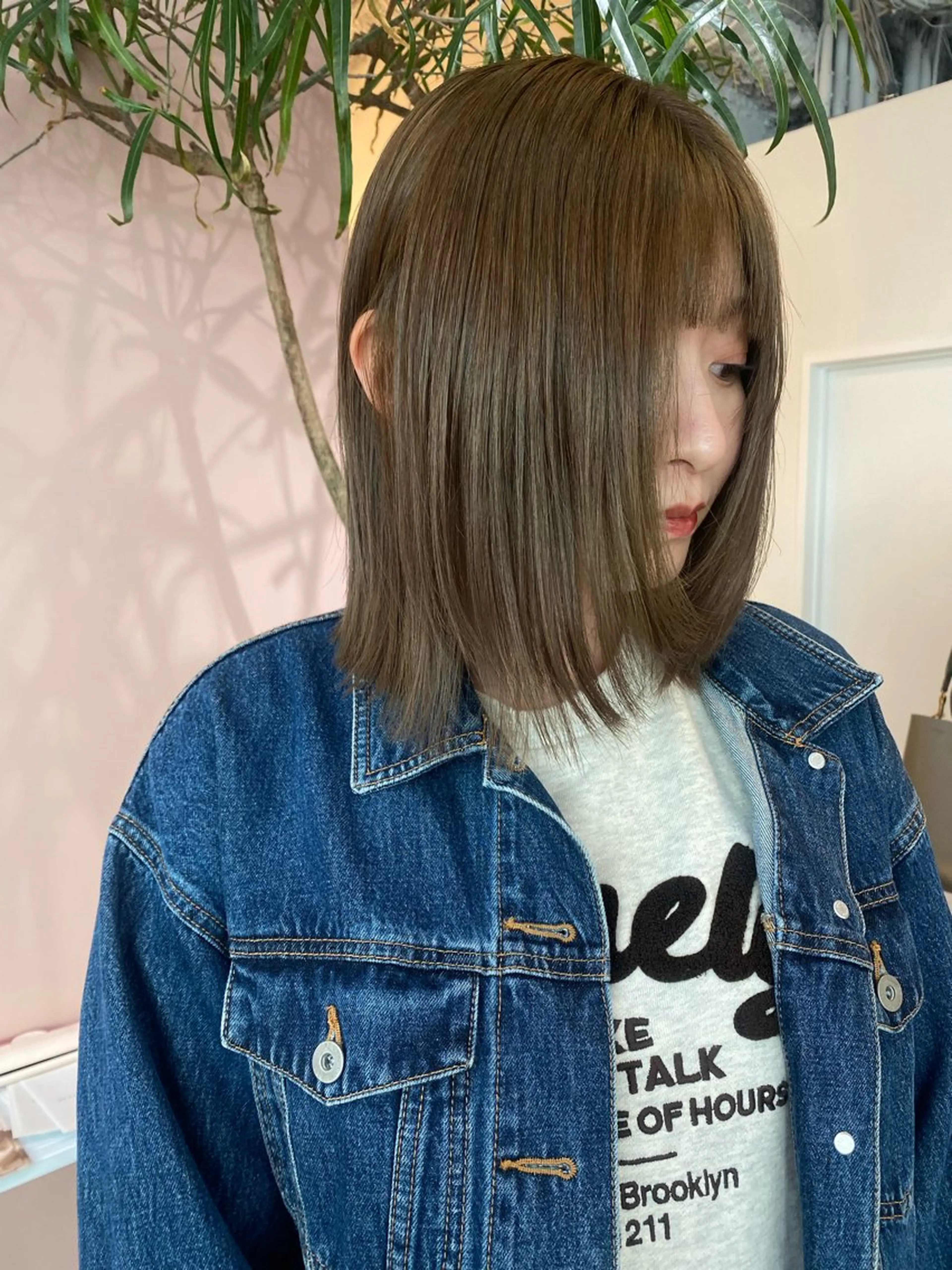 ミディアム カラー ブリーチ 透明感カラー ブリーチなしカラー parc / ichikaのヘアスタイル