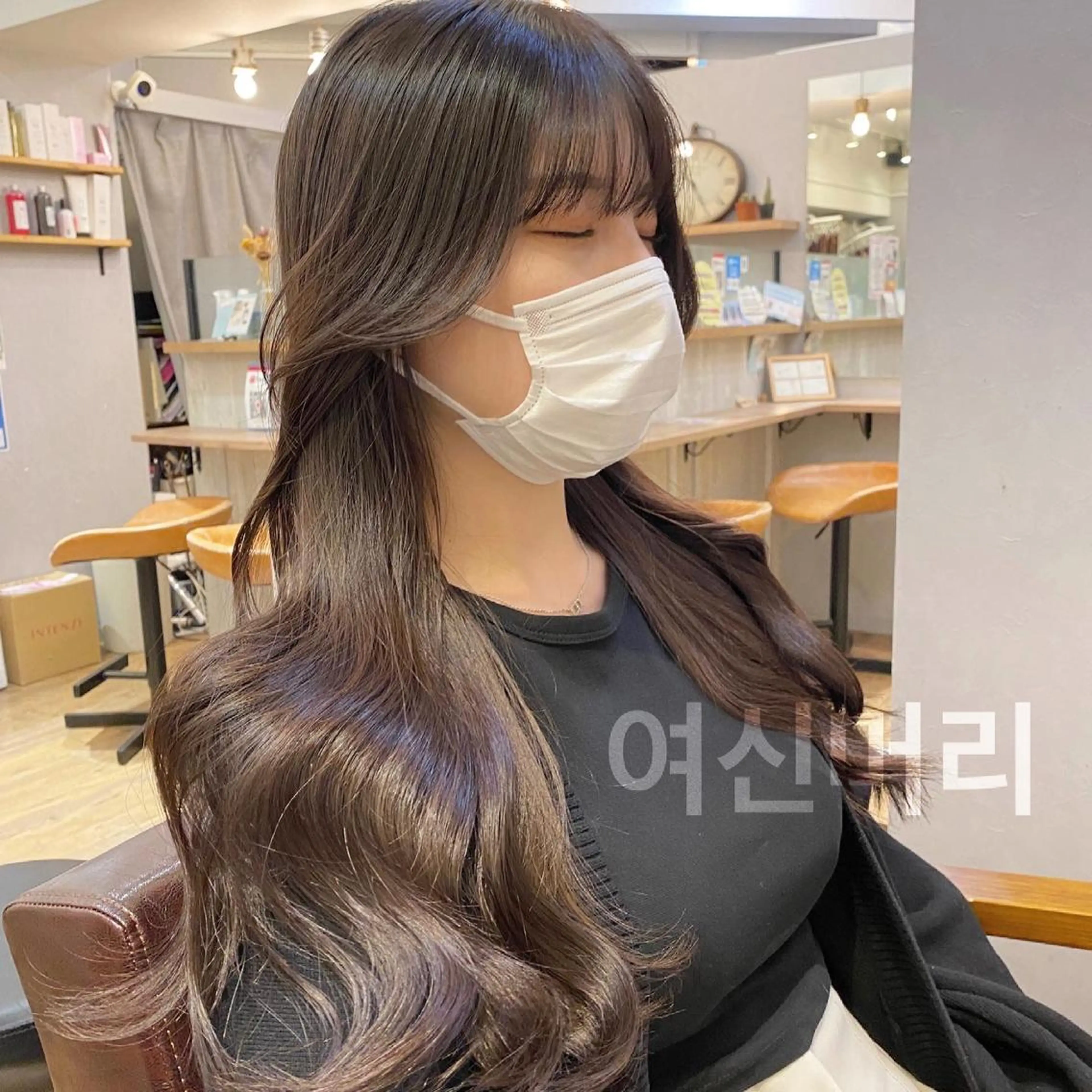 ロング カラー カット ヘアカラー トリートメント layercut✂️ 韓国ヘア/髪質改善のヘアスタイル