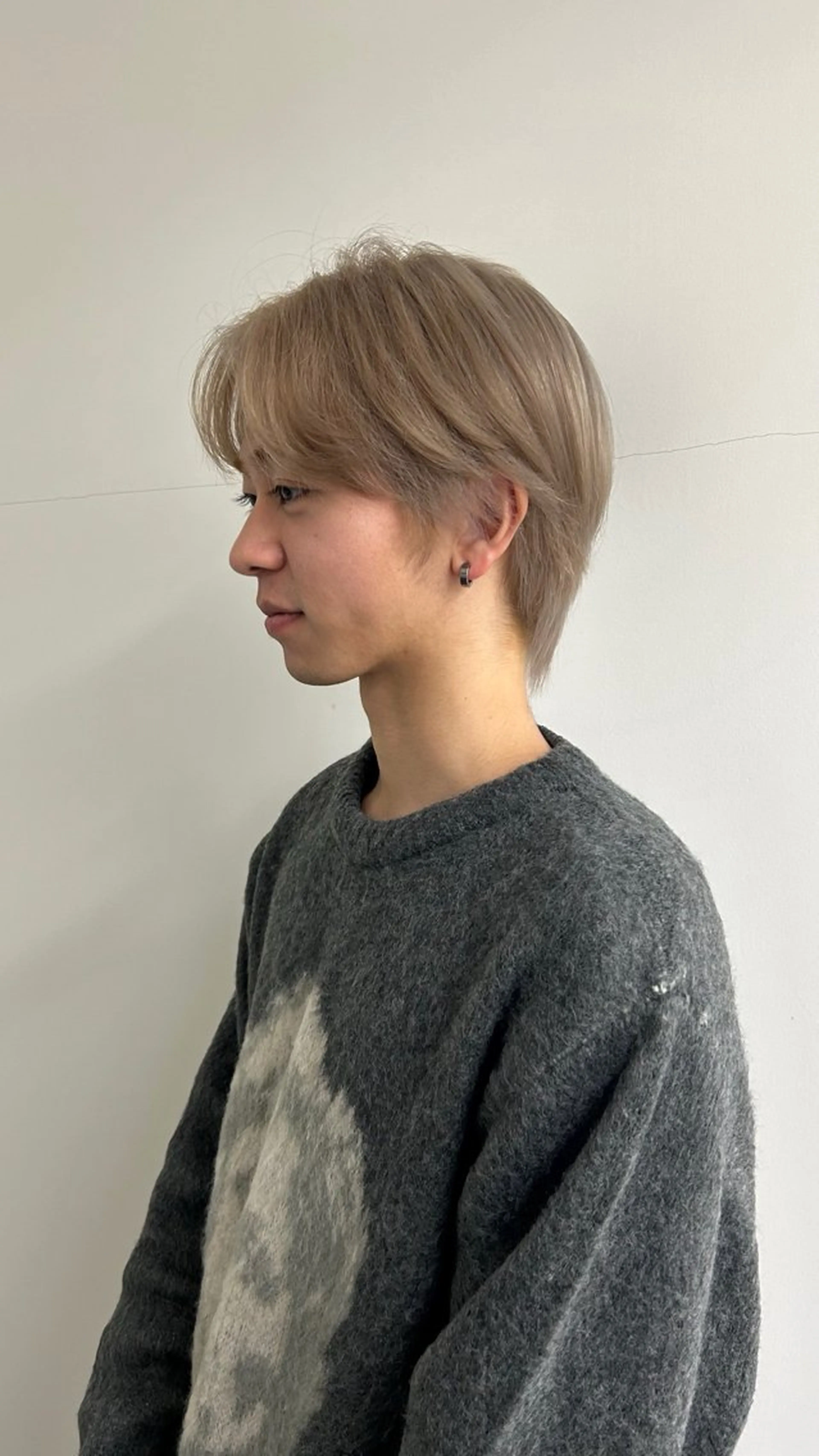 ショート カラー メンズ メンズブリーチ ベージュカラー ブリーチ 透明感カラー 名古屋栄/ブリーチ/ ボブ🧃木下桃嘉のヘアスタイル