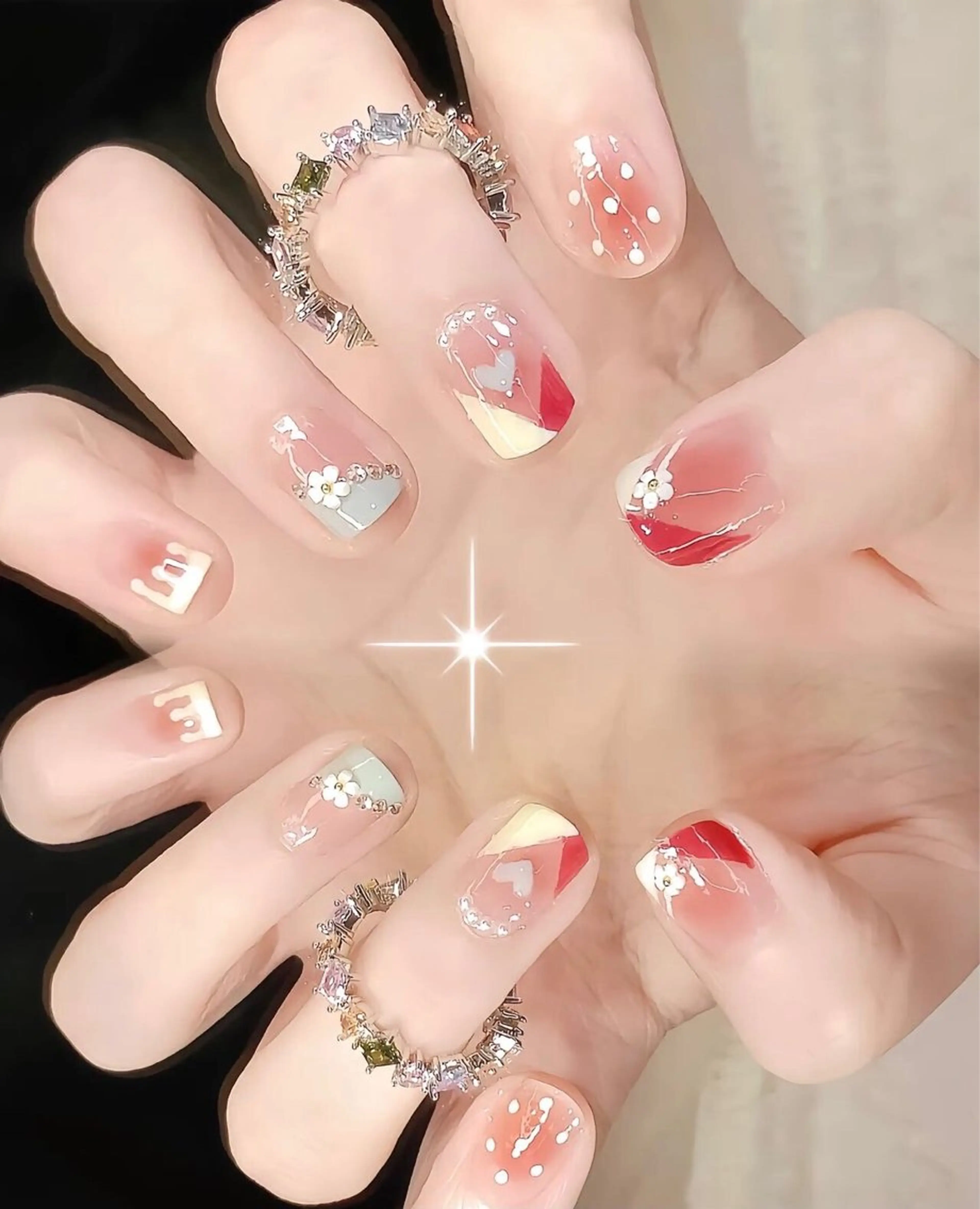 ネイル チークネイル 長さ出し フットネイル ジェルネイル 韓国ネイル ゆず Nail Salonのネイルデザイン