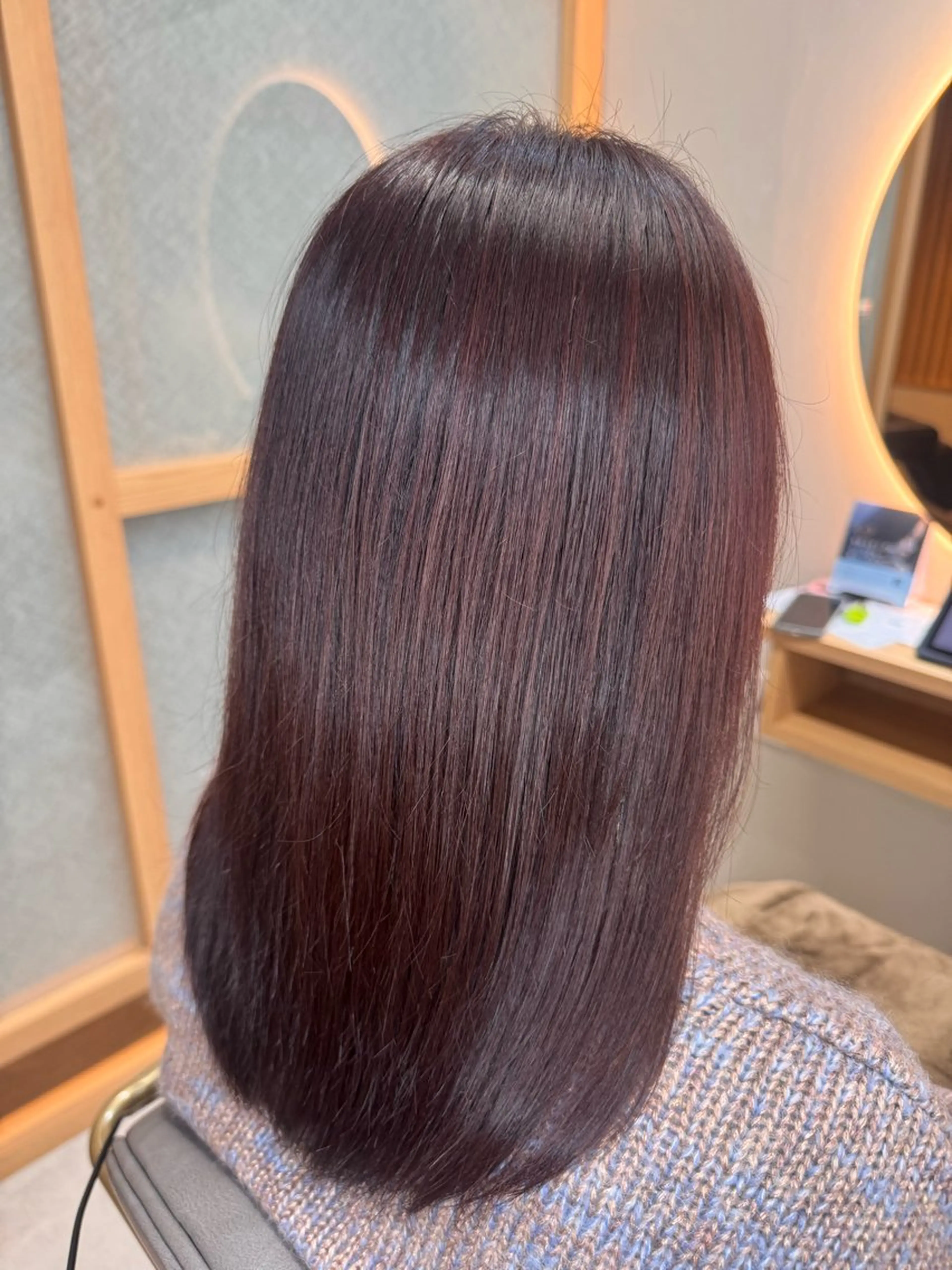 セミロング カラー みな🫧艶カラー/ 髪質改善/前髪カットのヘアスタイル