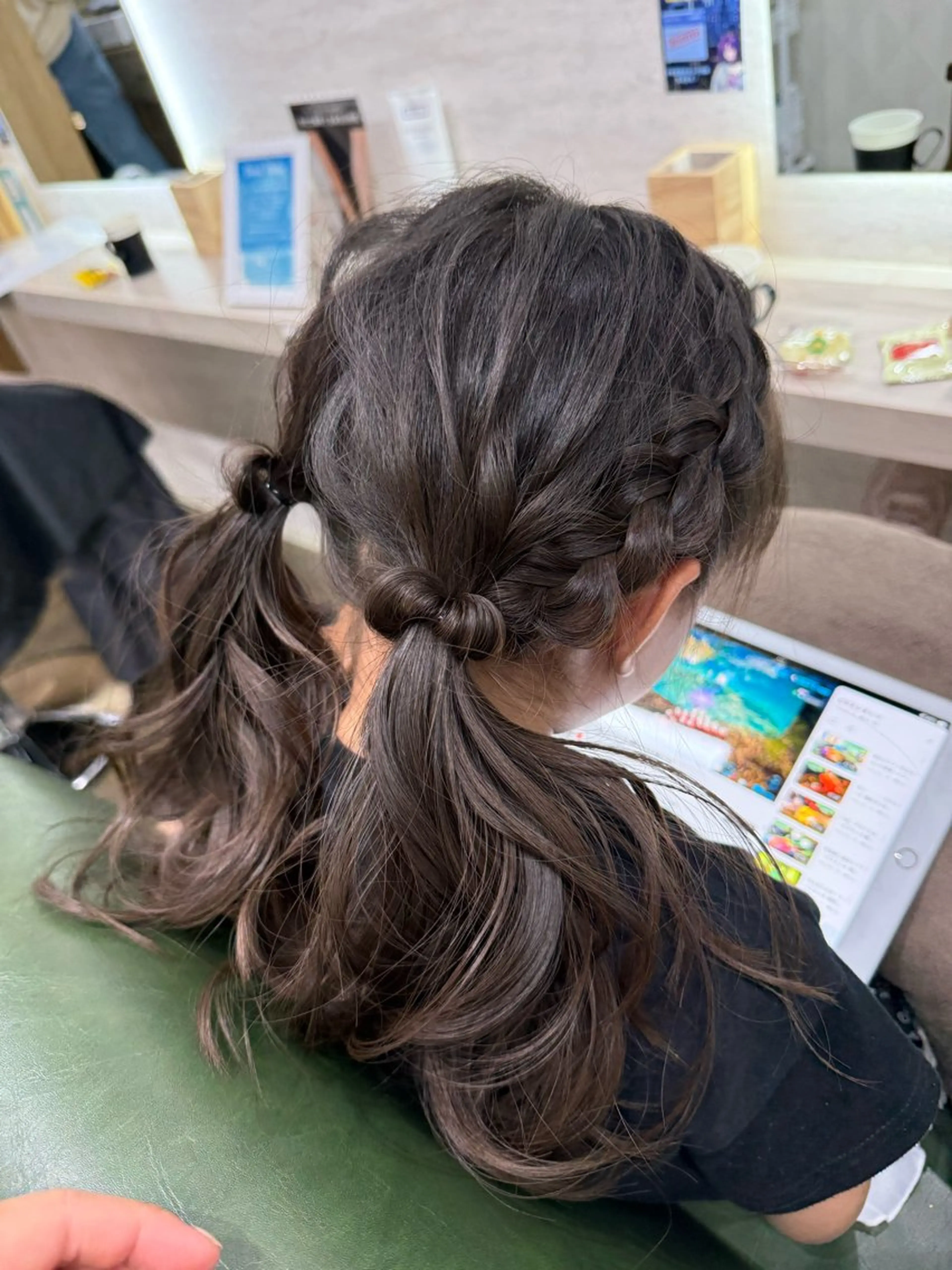セミロング ヘアアレンジ ヘアセット 🕊髪質改善縮毛矯正 /艶髪/関内🕊あべのヘアスタイル
