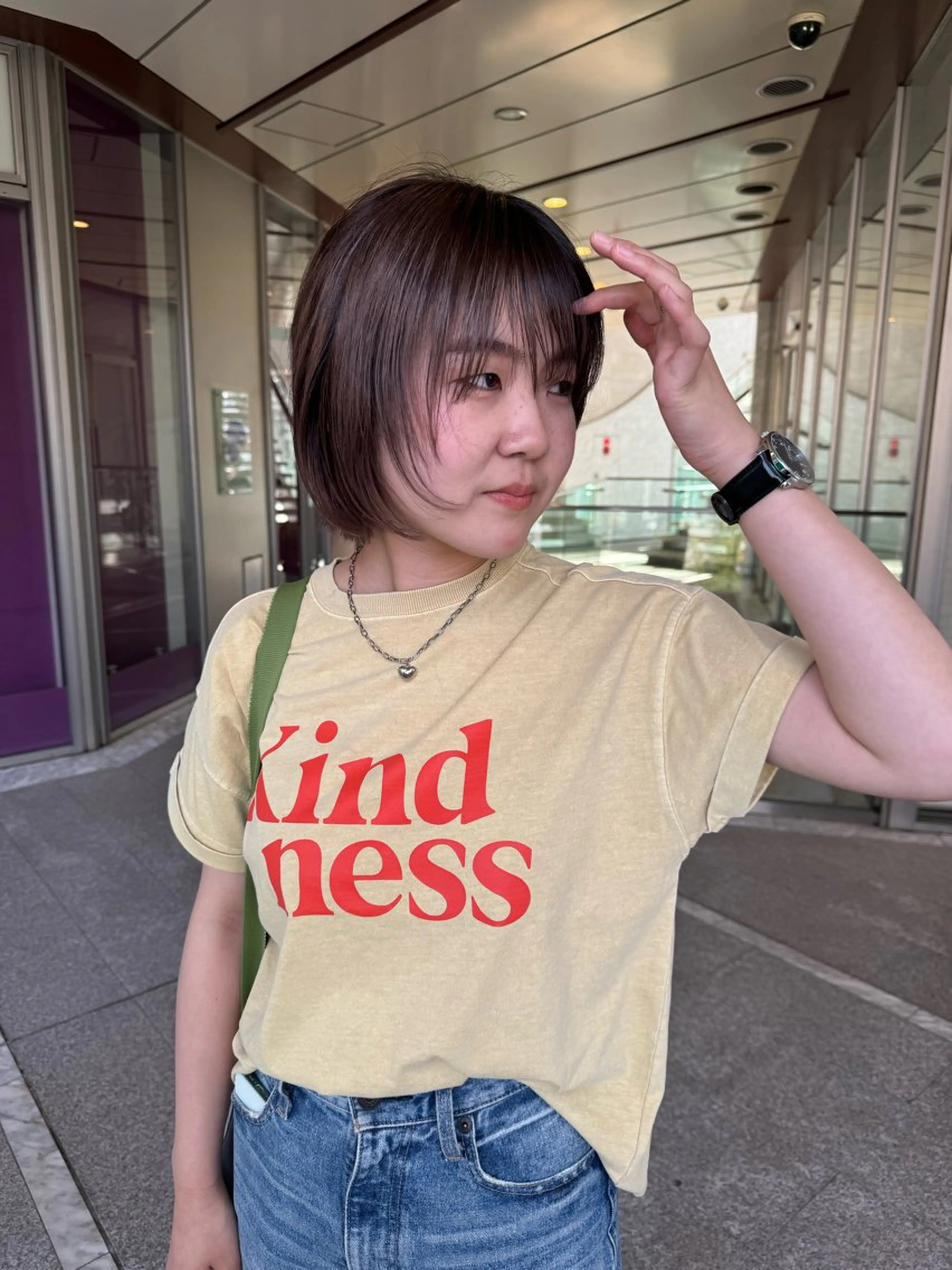 ショート カラー ベージュカラー 顔まわりレイヤー 顔周りカット レイヤーカット カット ヘアカラー トリートメント ✅ボブ/パーマ/ 表参道/KENTA✅のヘアスタイル