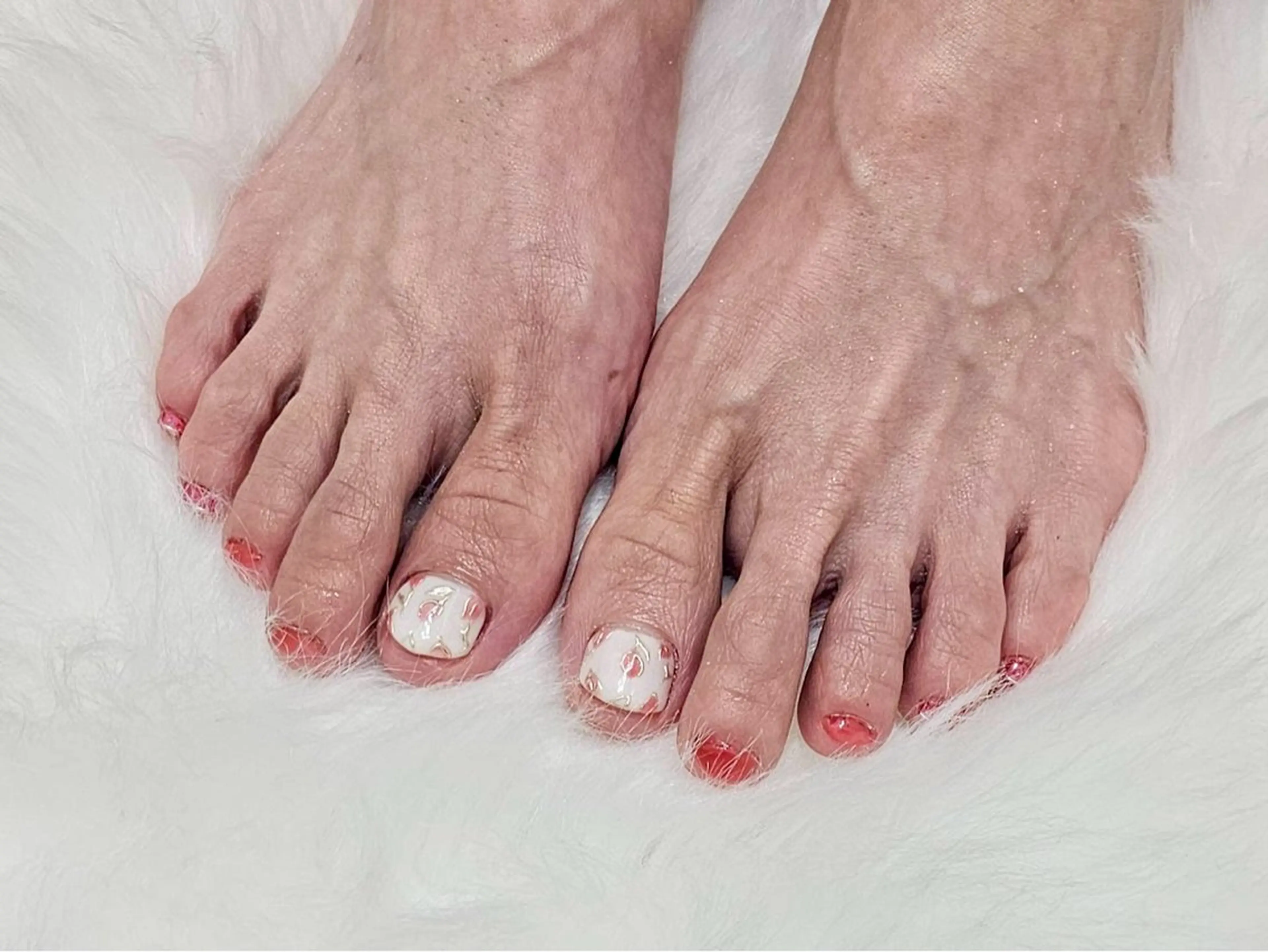 ネイル オーロラネイル フットネイル フレンチネイル ジェルネイル マグネットネイル Mogu nail 二子玉川のネイルデザイン