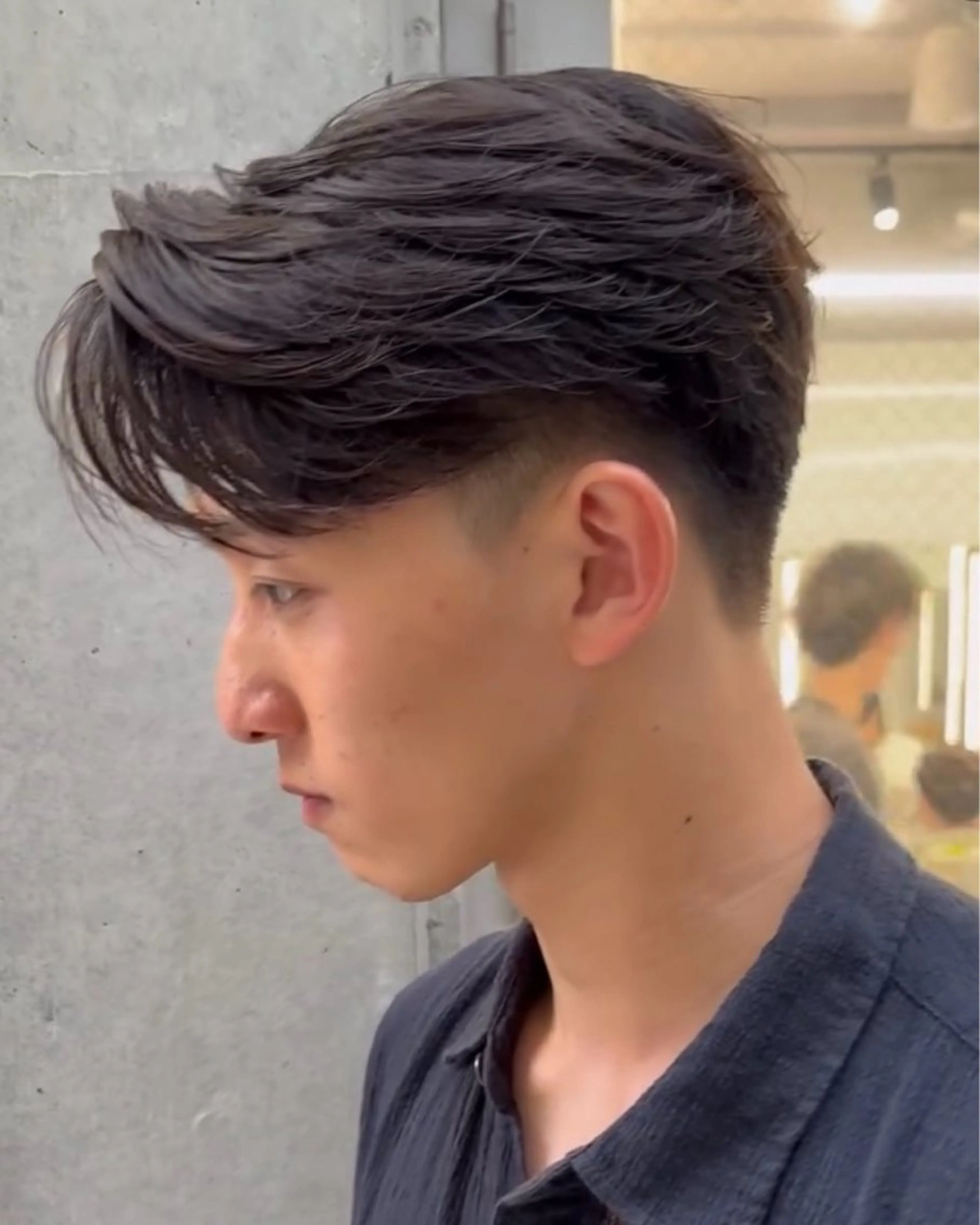 ショート センターパート /ニュアンスパーマのヘアスタイル