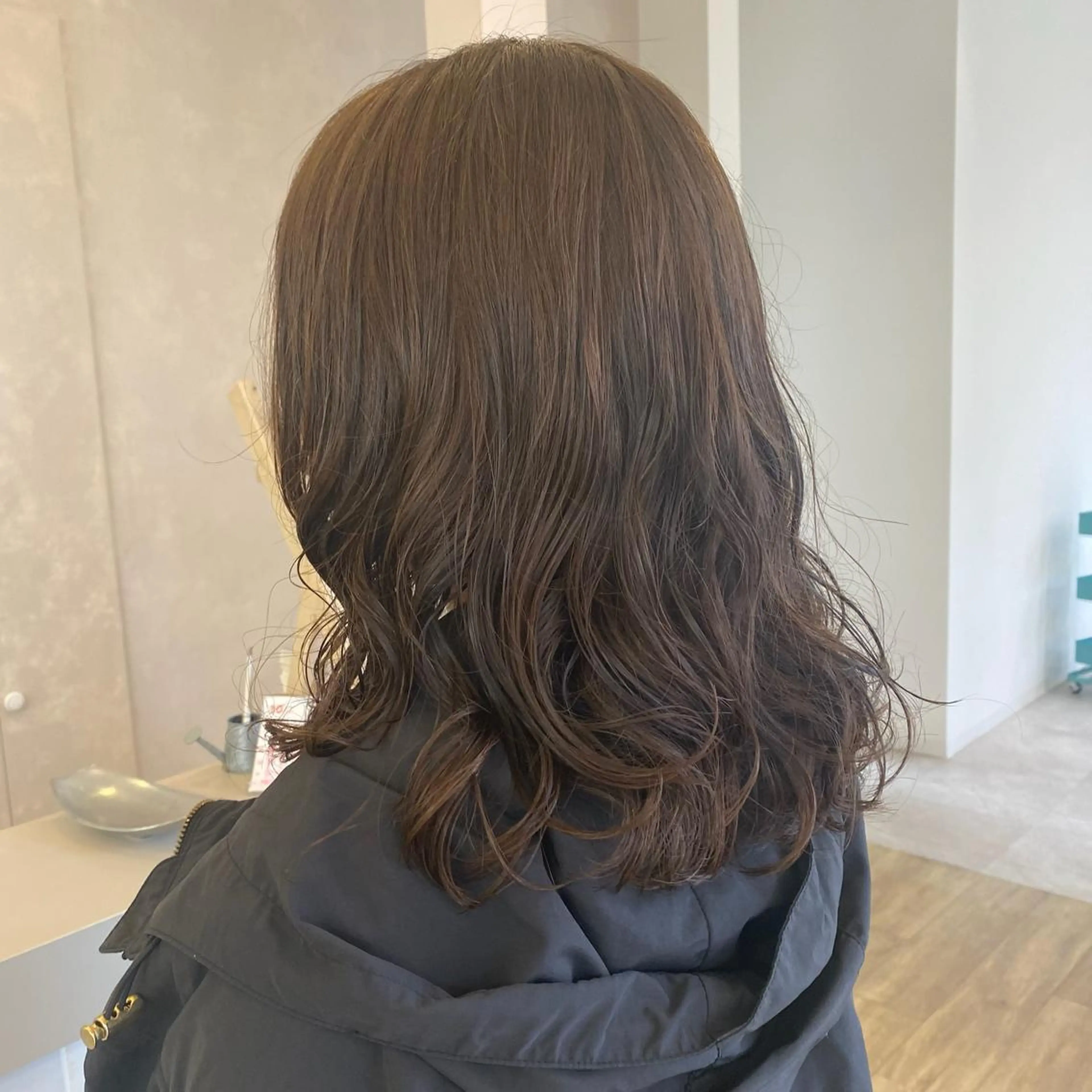 セミロング セミロングパーマ 永田 彩華のヘアスタイル