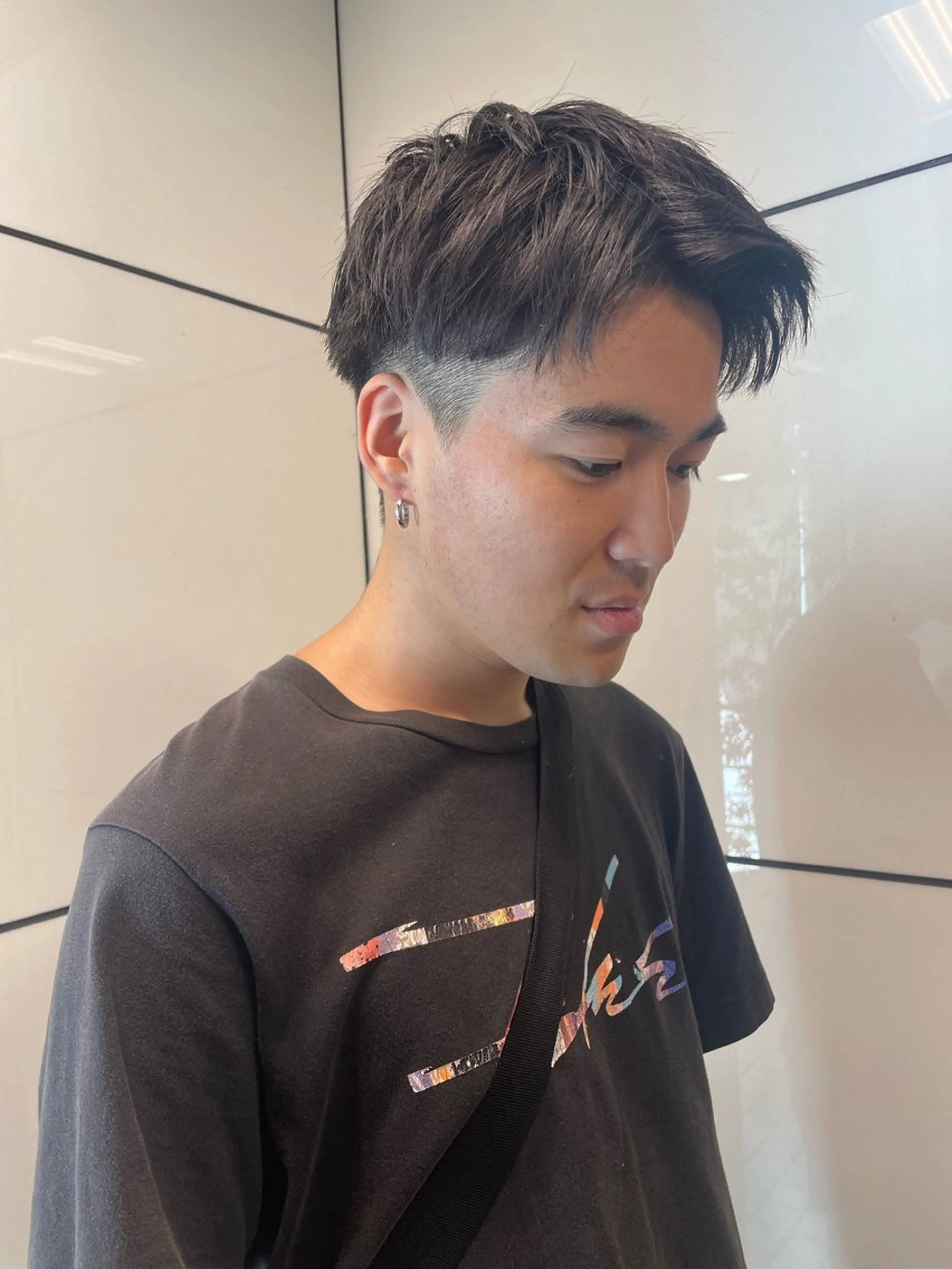 ショート メンズ メンズハイトーン メンズ就活ヘア メンズパーマ 学生（メンズ向け） メンズショート メンズ/ブリーチなし サクラ🌸のヘアスタイル